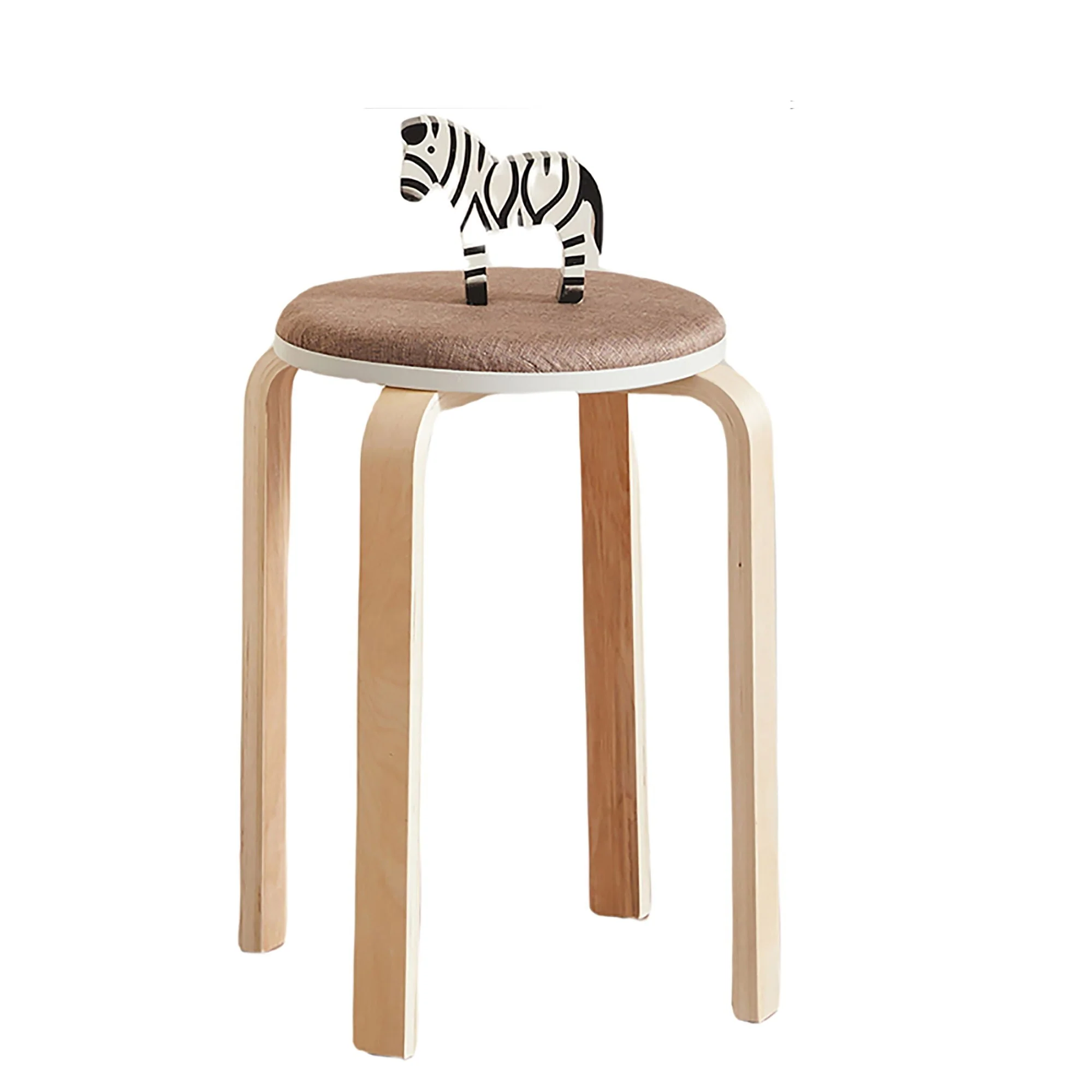 Stackable Round Backless Stools (Set of 4) - Image 2