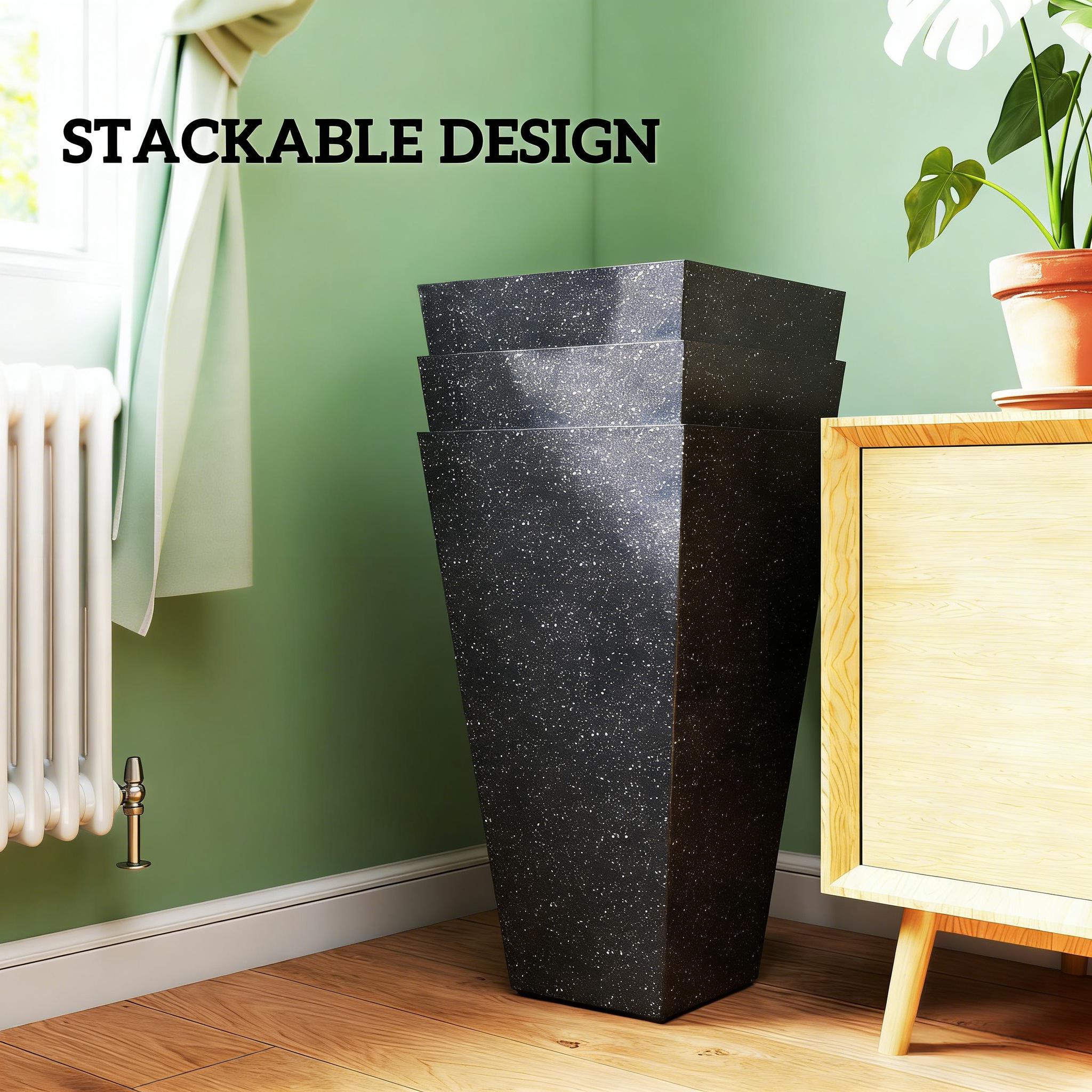 Stackable Taper Planters, Set of 3 - Image 3