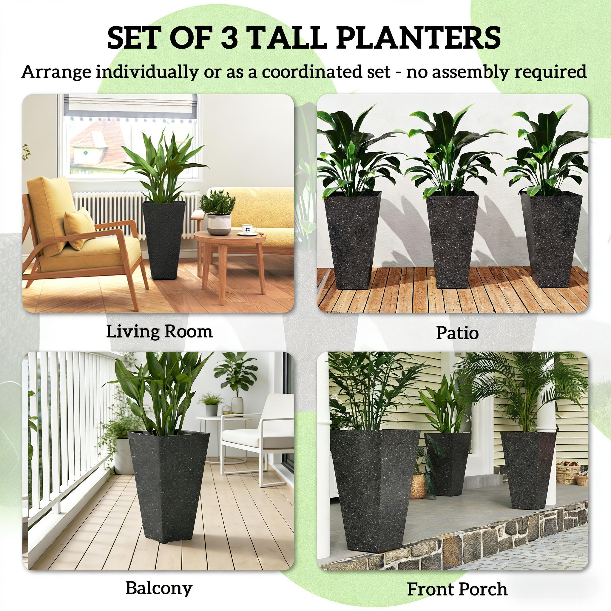 Stackable Taper Planters, Set of 3 - Image 4