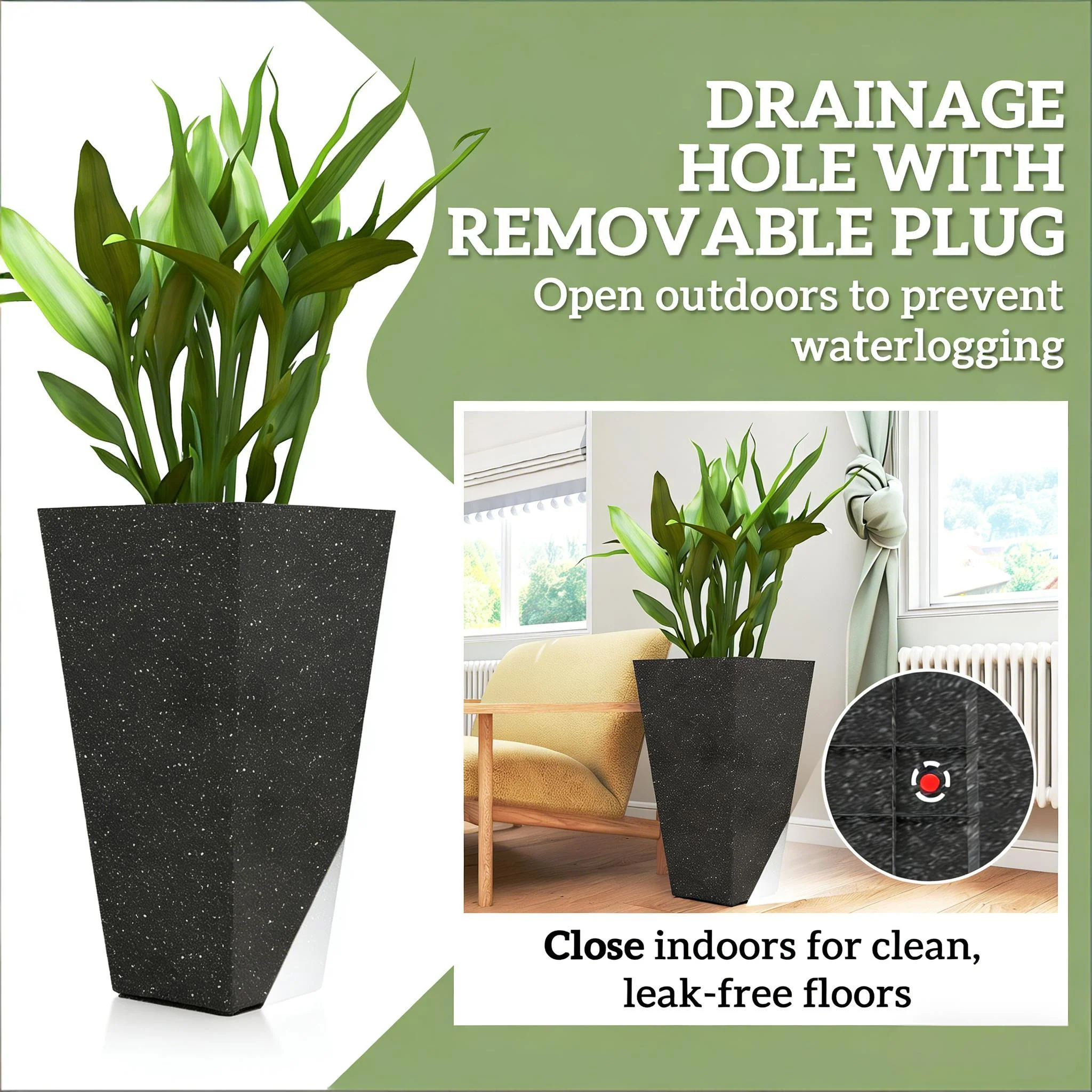 Stackable Taper Planters, Set of 3 - Image 7