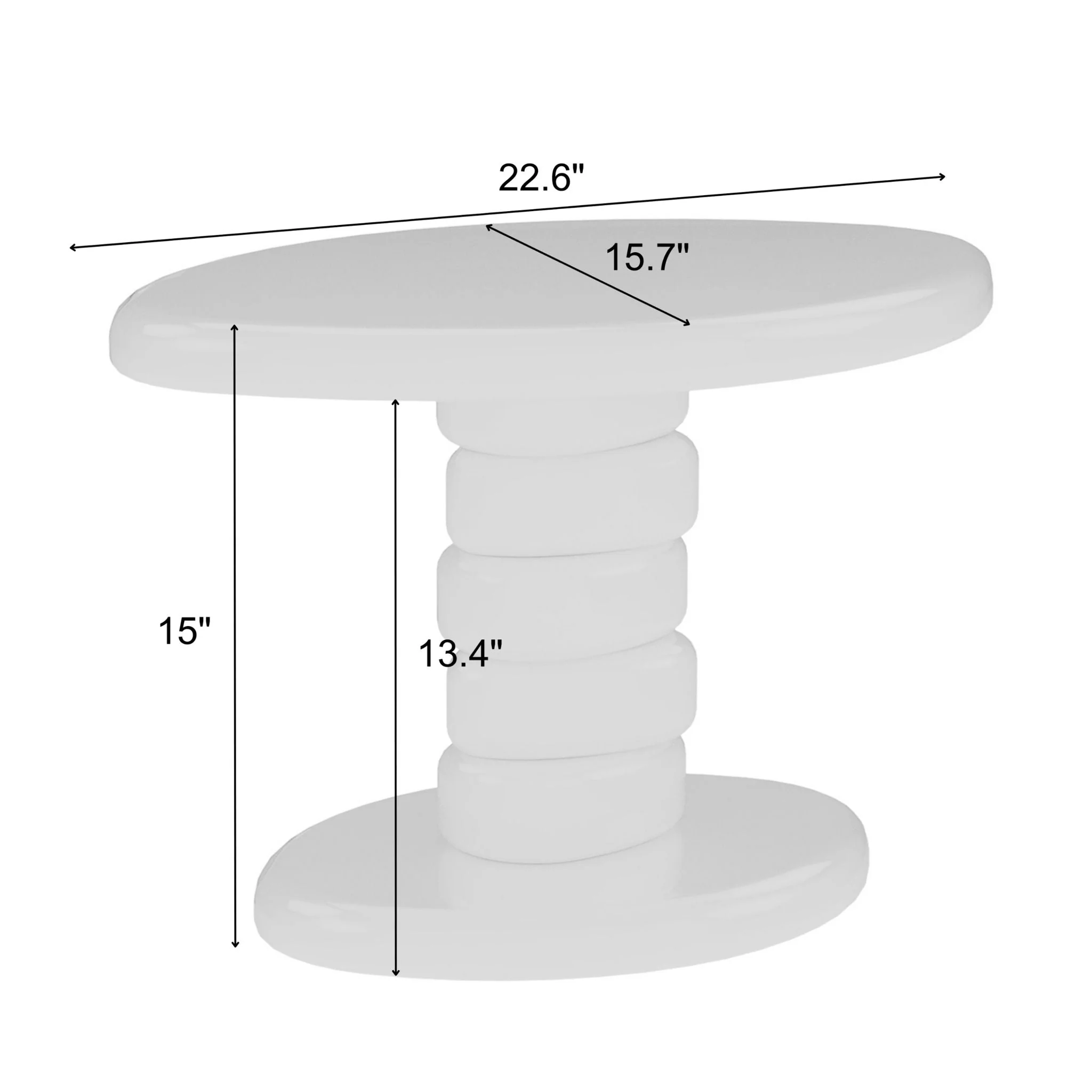 Stacked Cobblestone End Table - Image 3