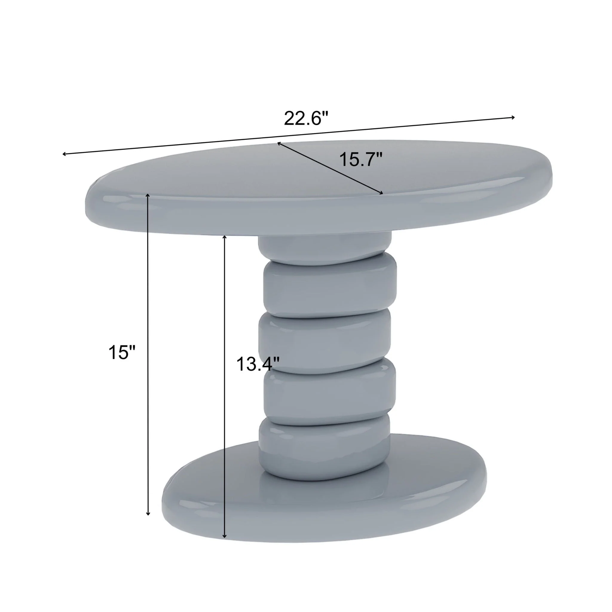 Stacked Cobblestone End Table - Image 5