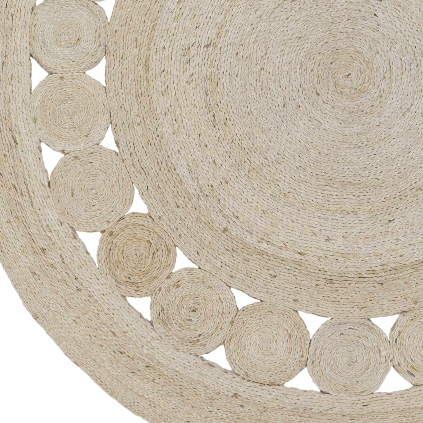 Stafford Bleached Jute Round Rug - Clearance - Image 4