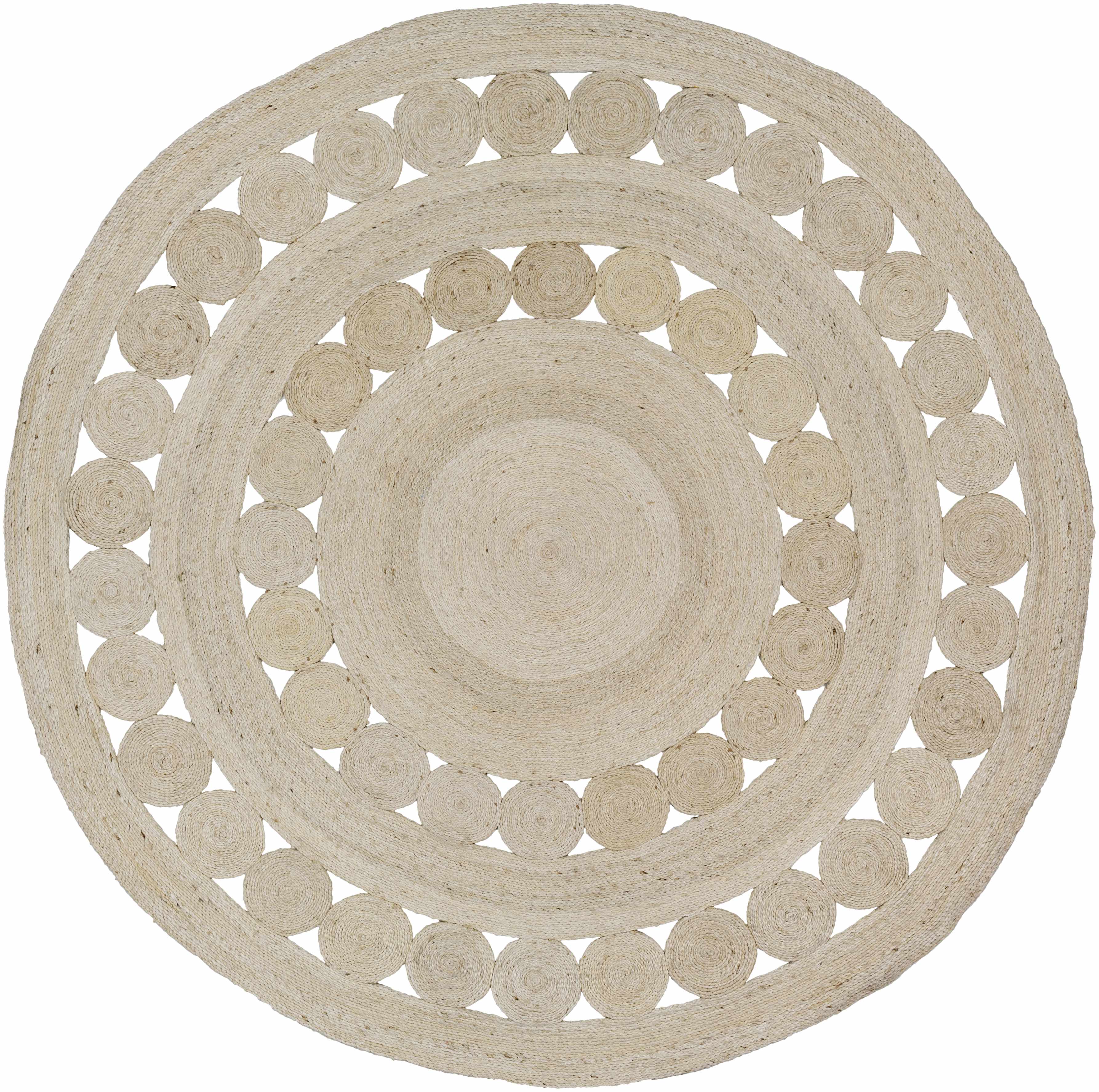 Stafford Bleached Jute Round Rug - Clearance - Image 5