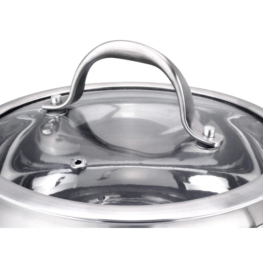 Stainless Cookware 9.5-Inch Fry Pan with Lid - Image 2