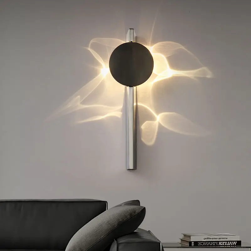 Stainless Rotatable LED Wall Sconce Creative Shadow Light Bedroom Bedside Stairs - Image 3