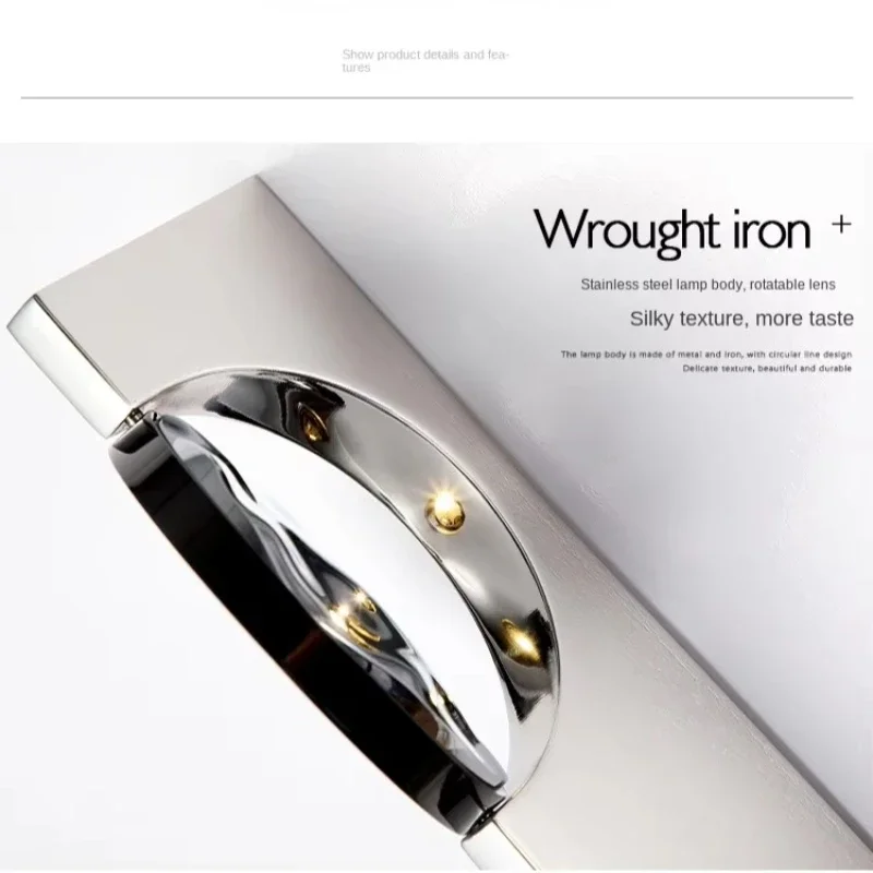 Stainless Rotatable LED Wall Sconce Creative Shadow Light Bedroom Bedside Stairs - Image 5