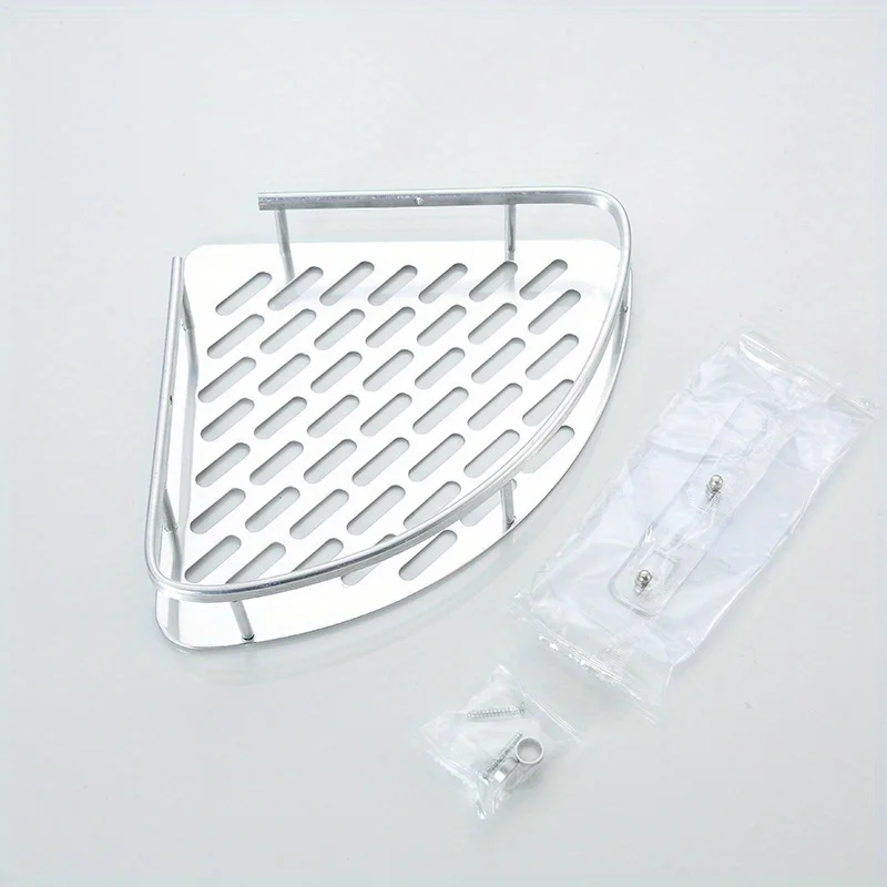 Stainless Steel Tension Shower Caddy Corner Shelf Bathroom Organizer Storage - Image 8