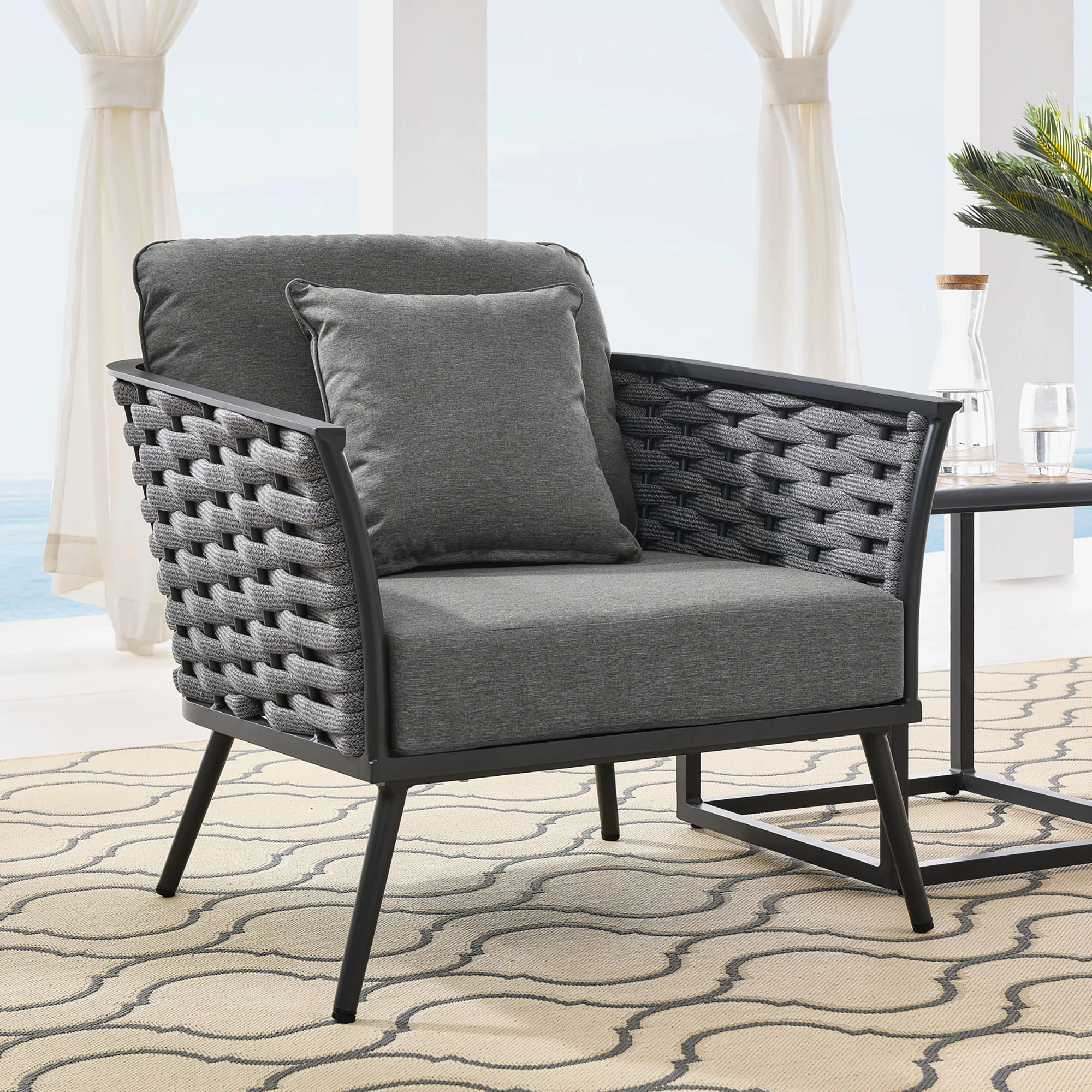 Stance Outdoor Patio Aluminum Armchair by Modway - Image 9
