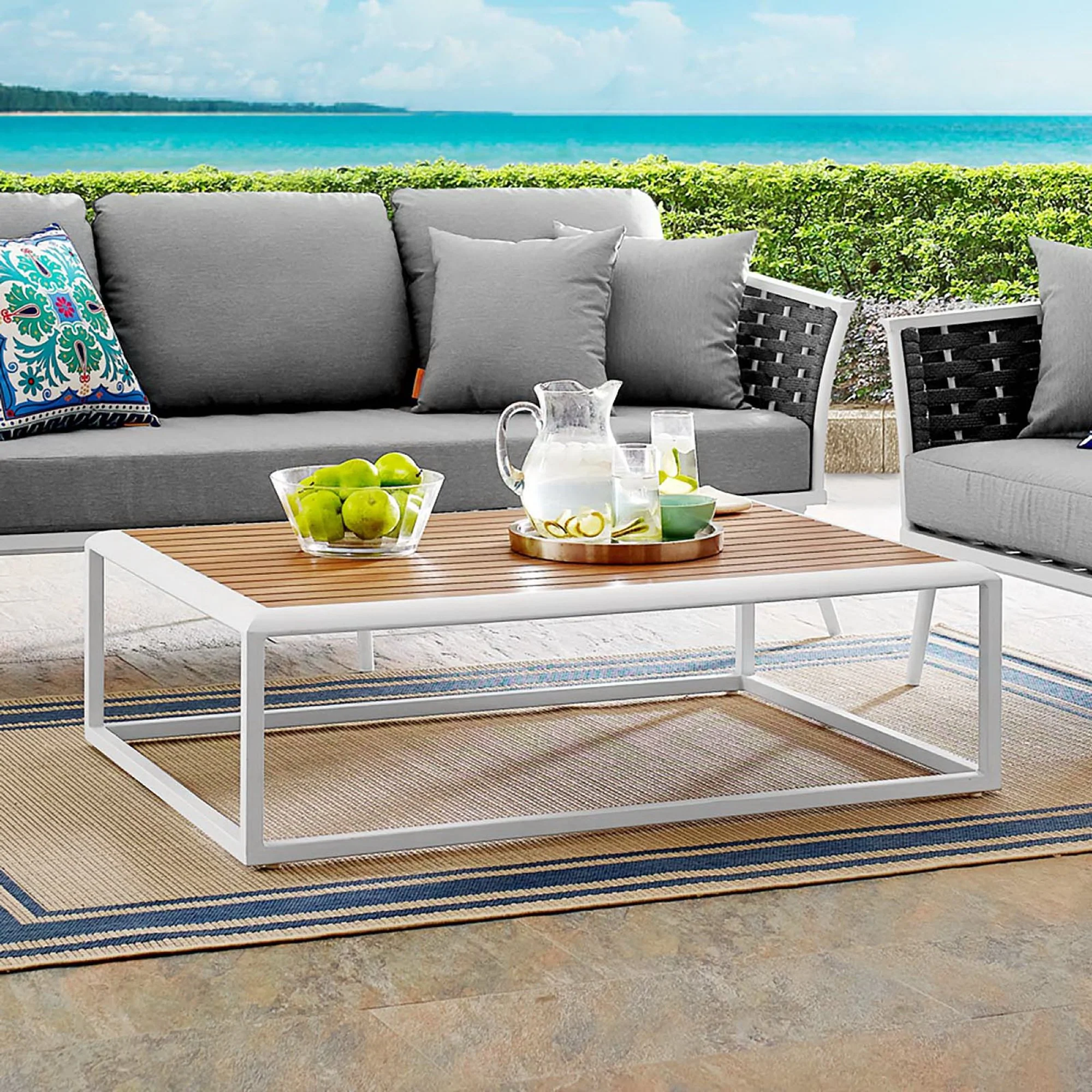 Stance Outdoor Patio Aluminum Coffee Table by Modway - Image 5
