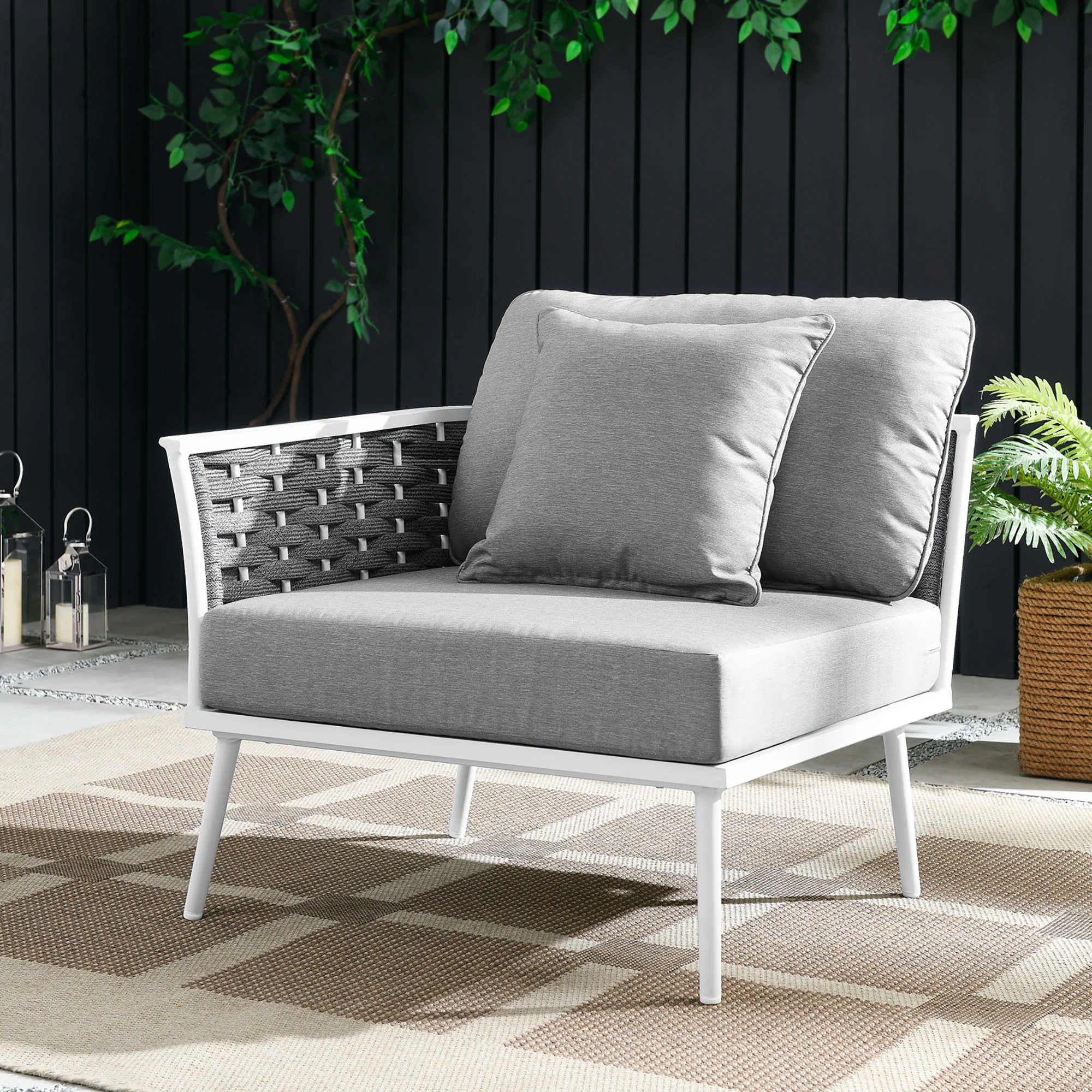 Stance Outdoor Patio Aluminum Left-Facing Armchair by Modway - Image 7