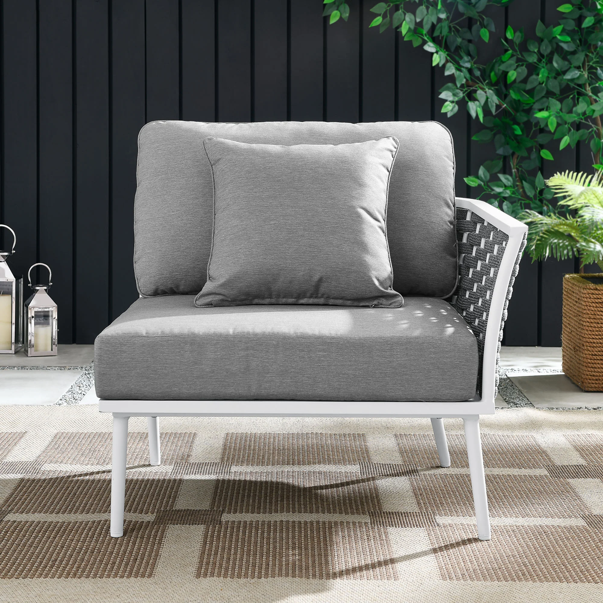 Stance Outdoor Patio Aluminum Right-Facing Armchair by Modway - Image 7