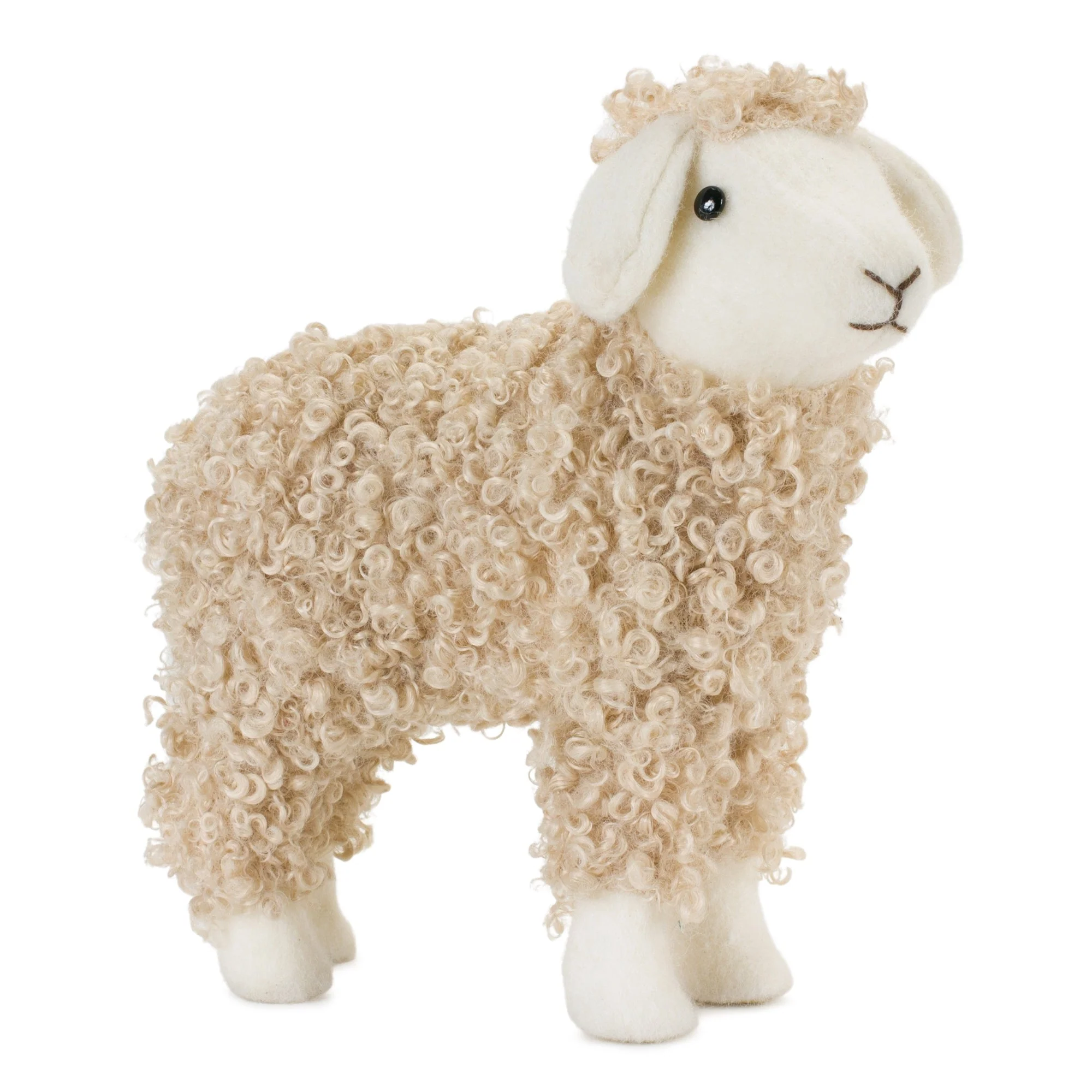 Standing Plush Sheep Decor with Curly Hair (Set of 2) - Image 2