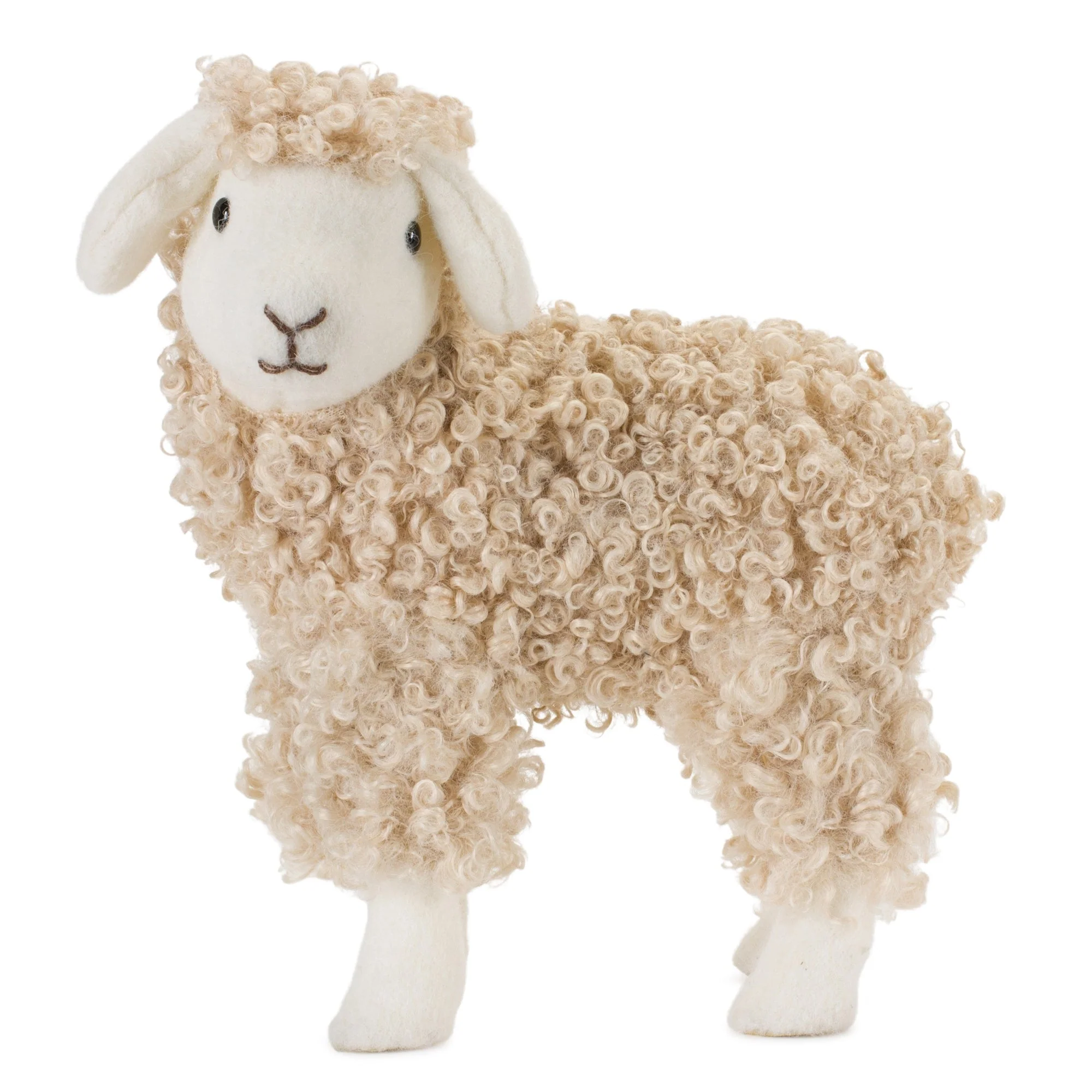 Standing Plush Sheep Decor with Curly Hair (Set of 2) - Image 3
