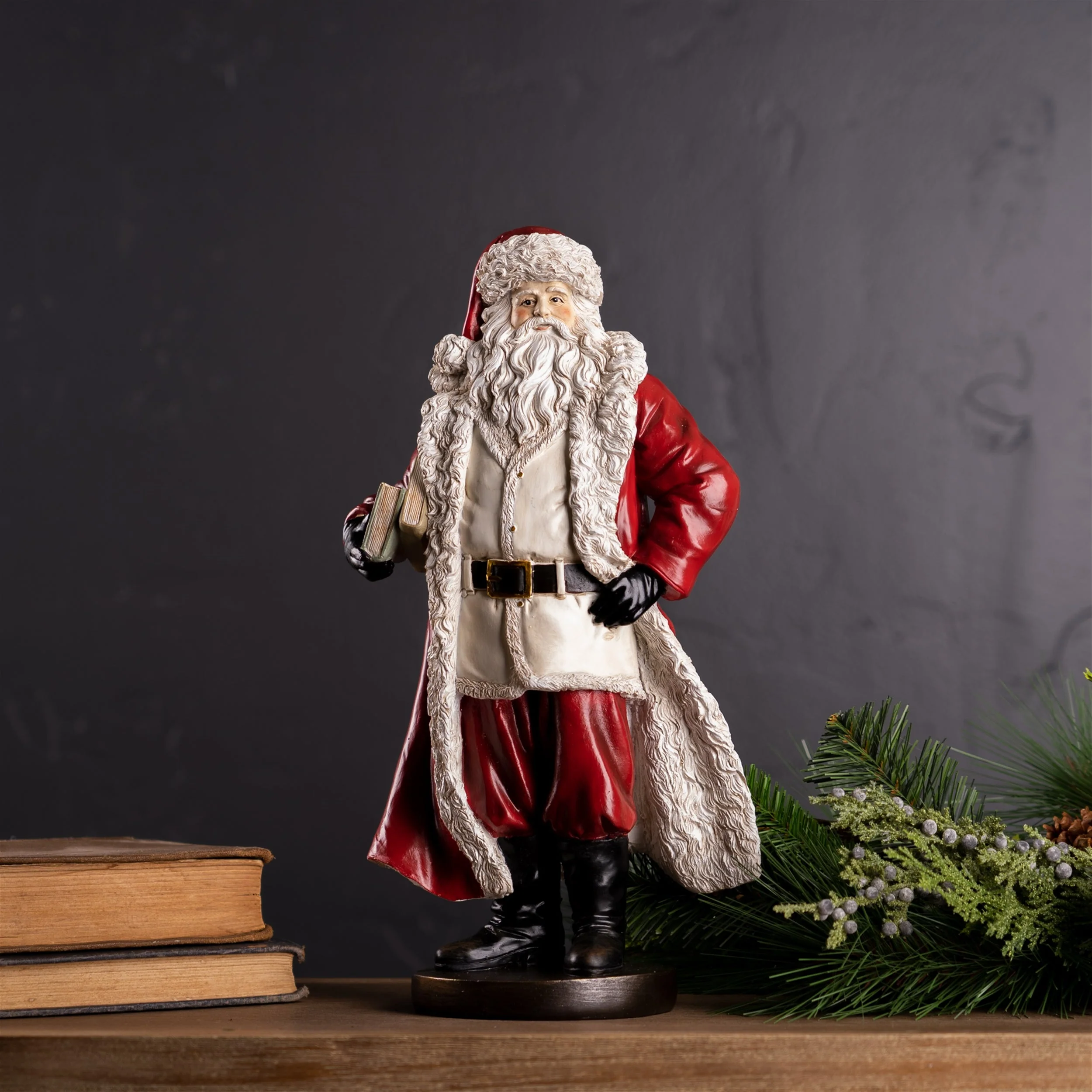 Standing Santa Statue with Books (Set of 2) - Image 2