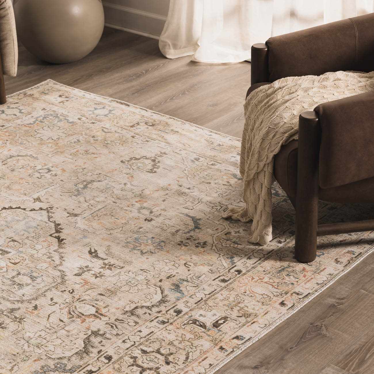 Standon Vintage Flat Pile Washable Rug - Image 16
