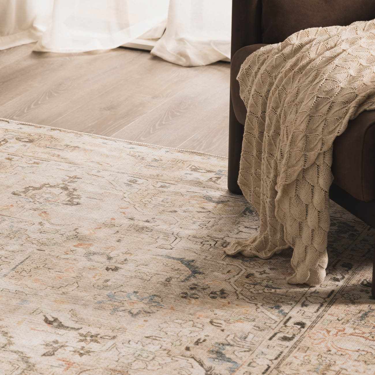 Standon Vintage Flat Pile Washable Rug - Image 17