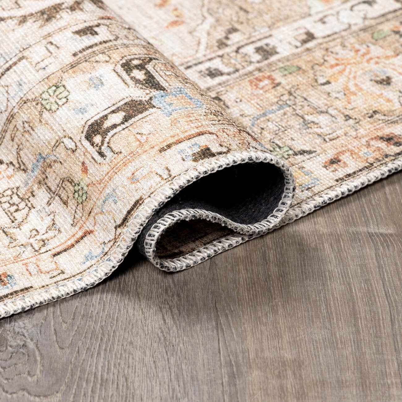 Standon Vintage Flat Pile Washable Rug - Image 7