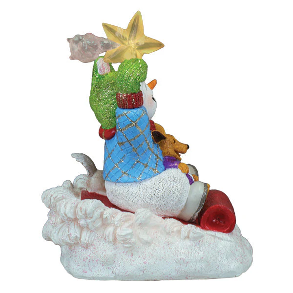 Star Powered Snow Boy Lighted Figurine - Image 4