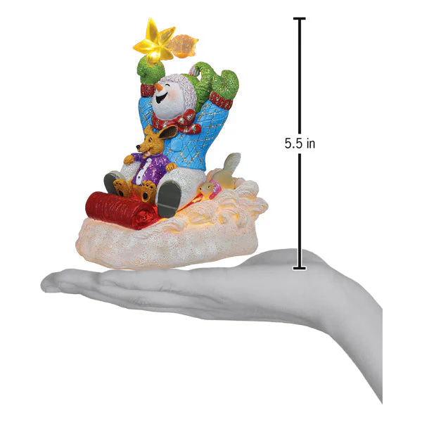 Star Powered Snow Boy Lighted Figurine - Image 5