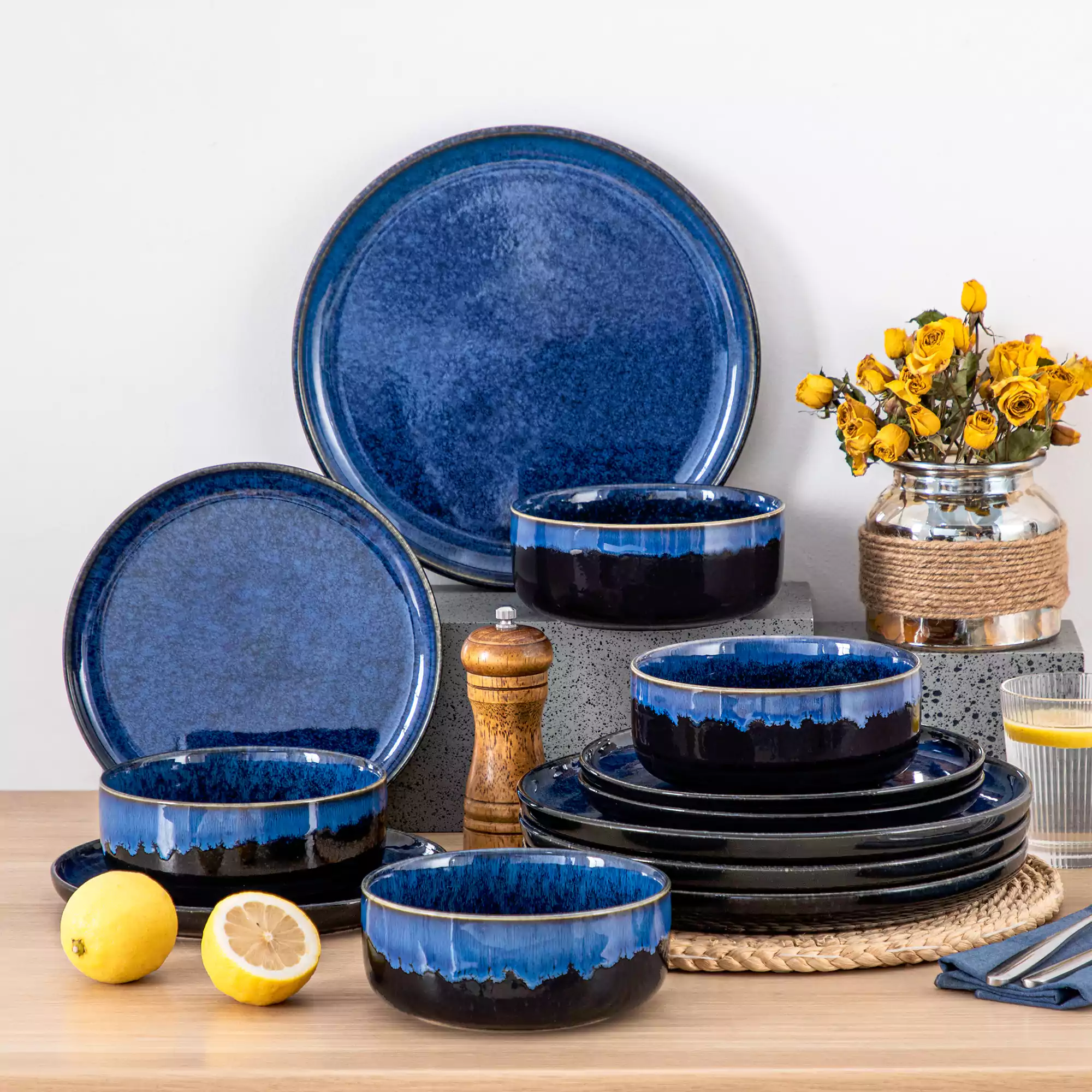Starry Lipped-Edge 12 Piece Dinnerware Set - Image 10
