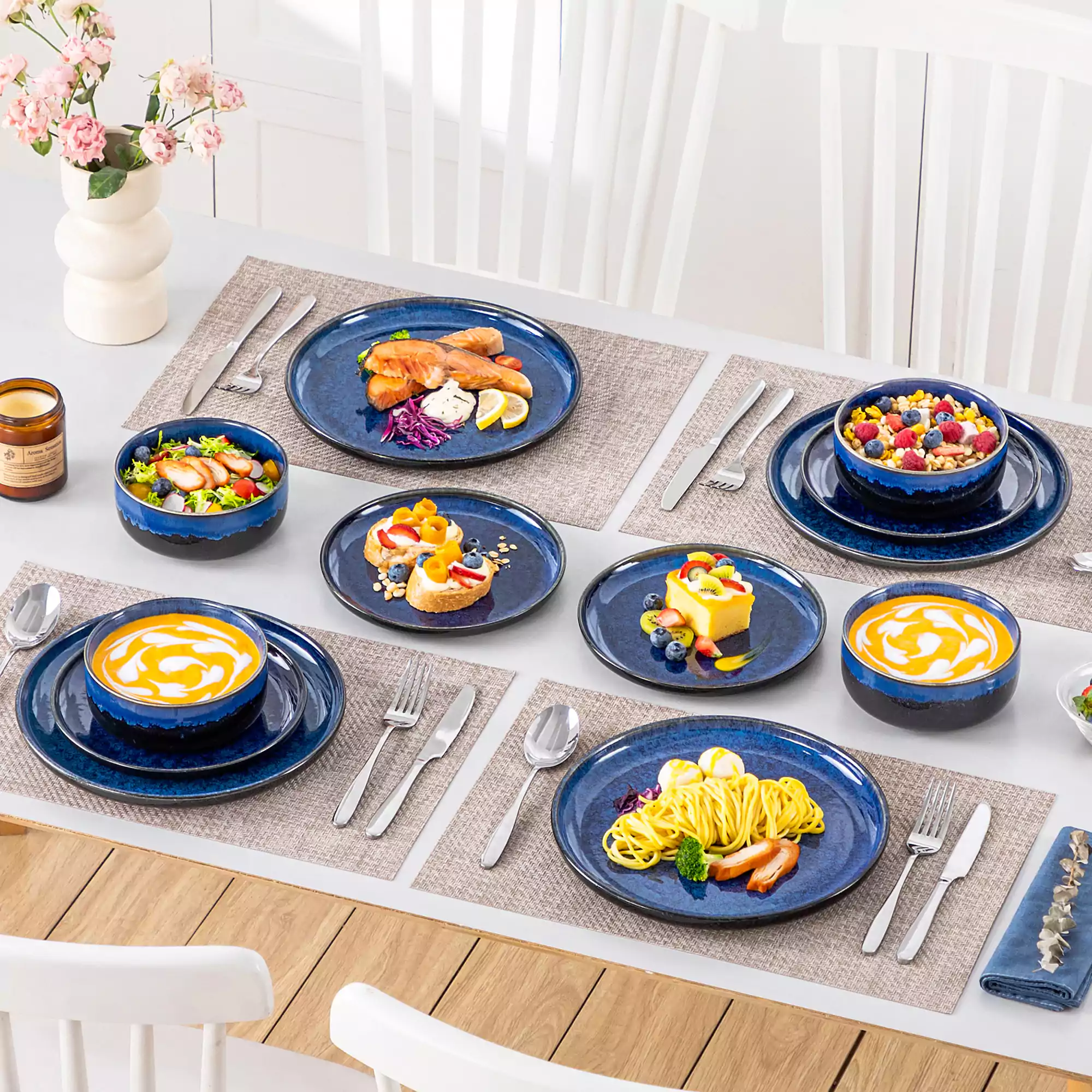 Starry Lipped-Edge 12 Piece Dinnerware Set - Image 4