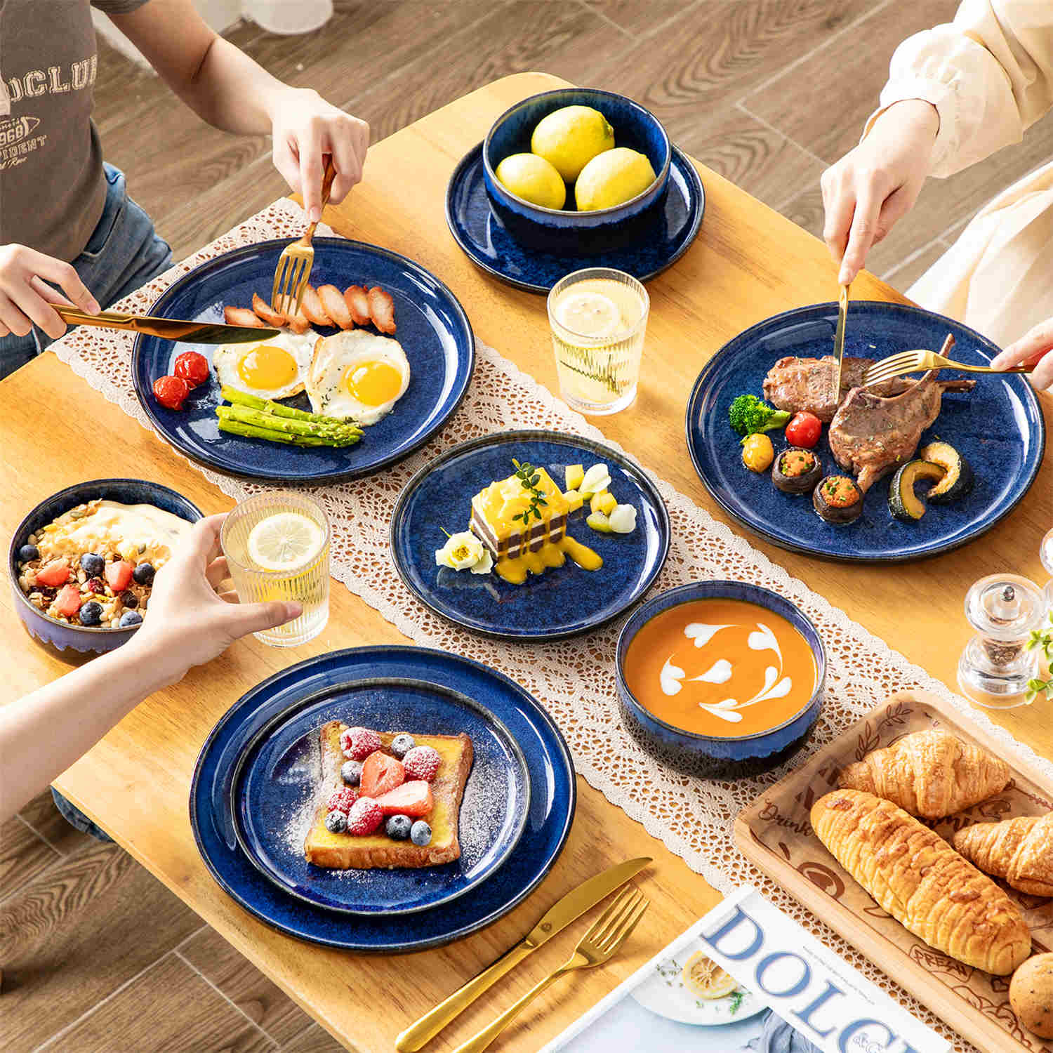 Starry Lipped-Edge 18 Piece Dinnerware Set - Image 5