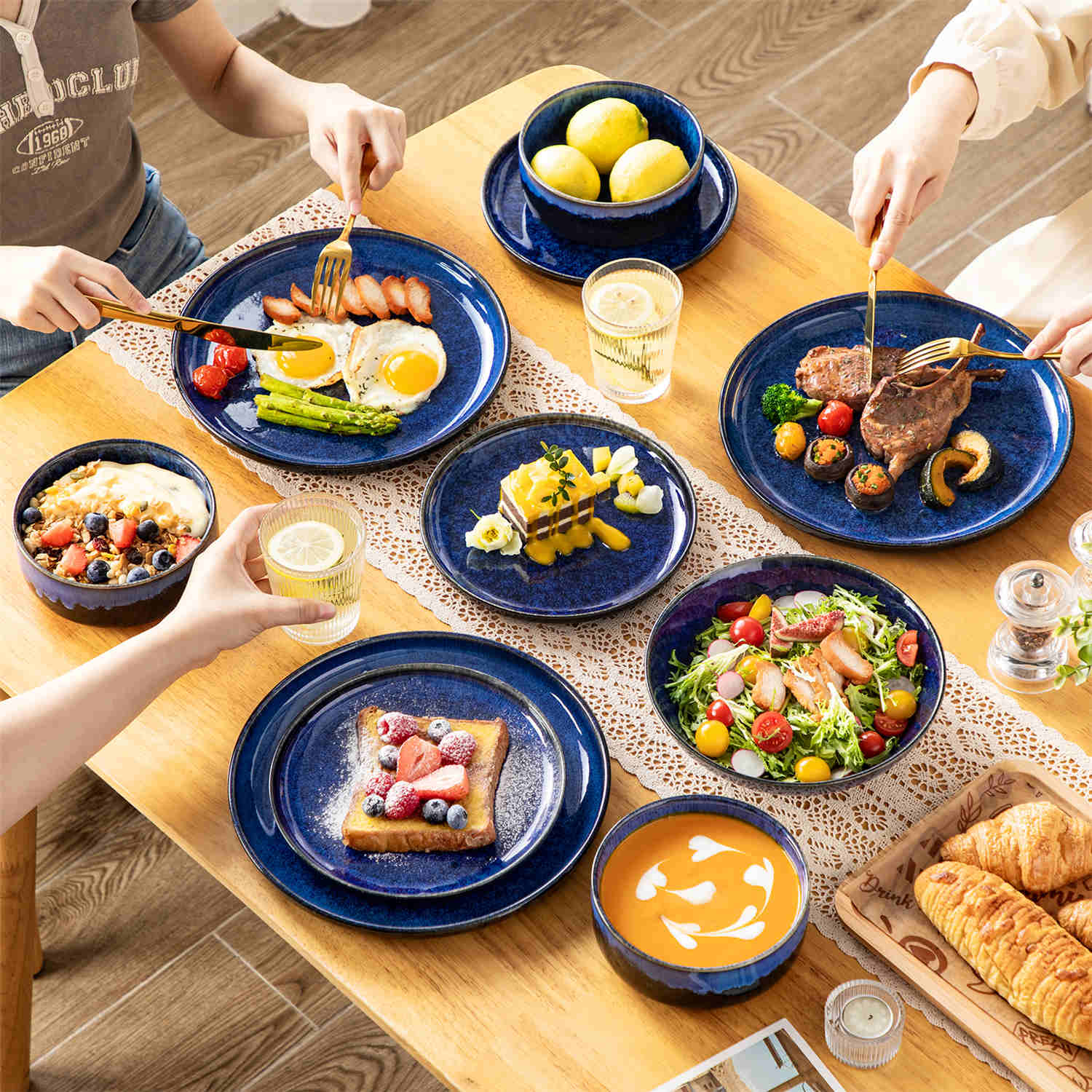 Starry Lipped-Edge 24 Piece Dinnerware Set - Image 5