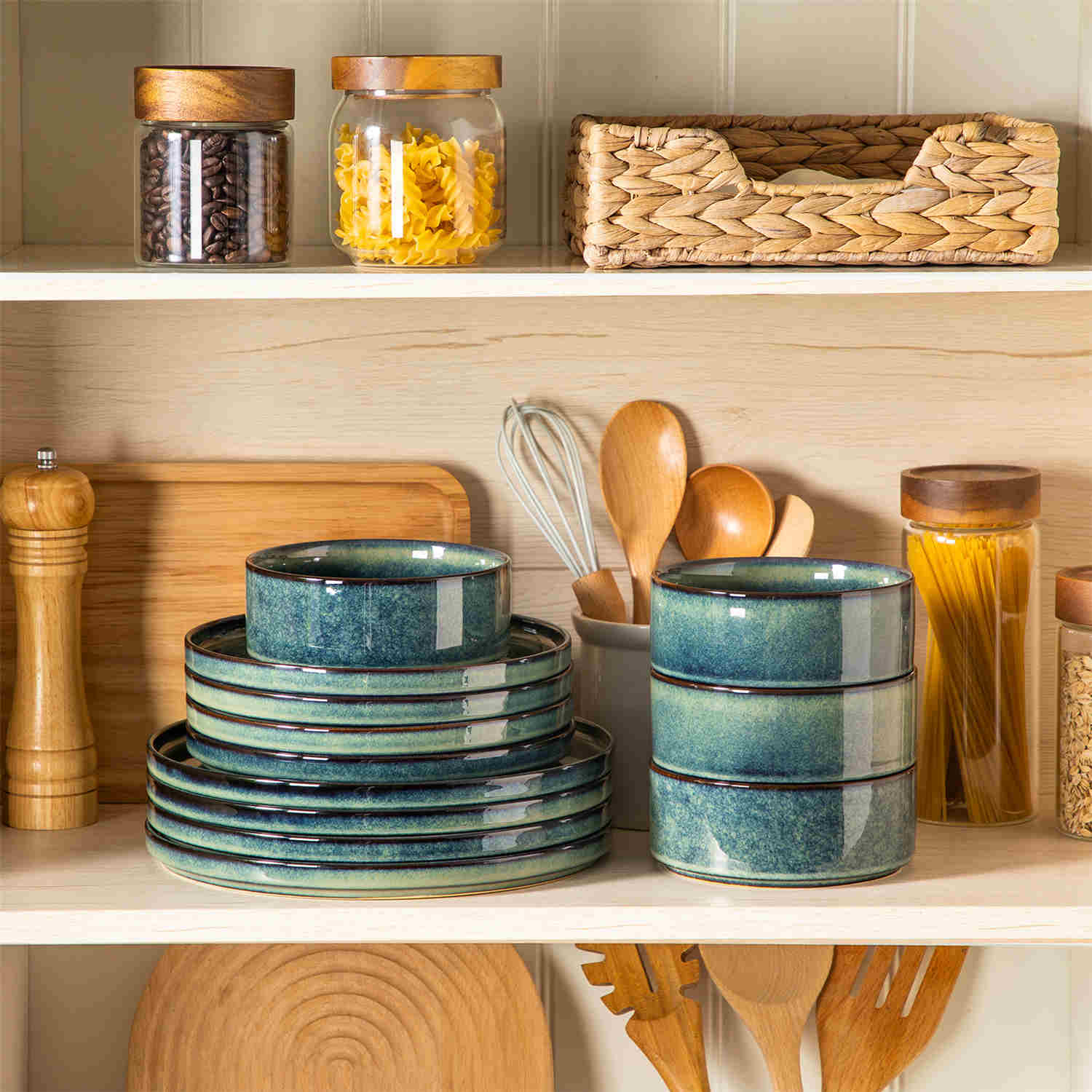 Starry Straight-Edge 12 Piece Dinnerware Set - Image 11