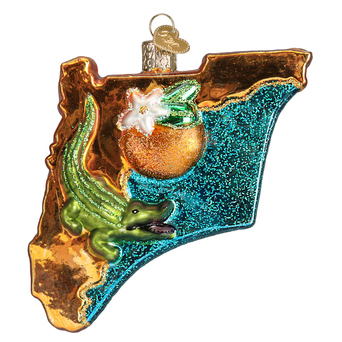 State Of Florida Ornament 4x4x1 by Old World Christmas - Image 4