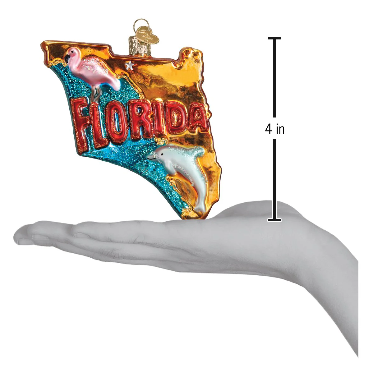 State Of Florida Ornament 4x4x1 by Old World Christmas - Image 6
