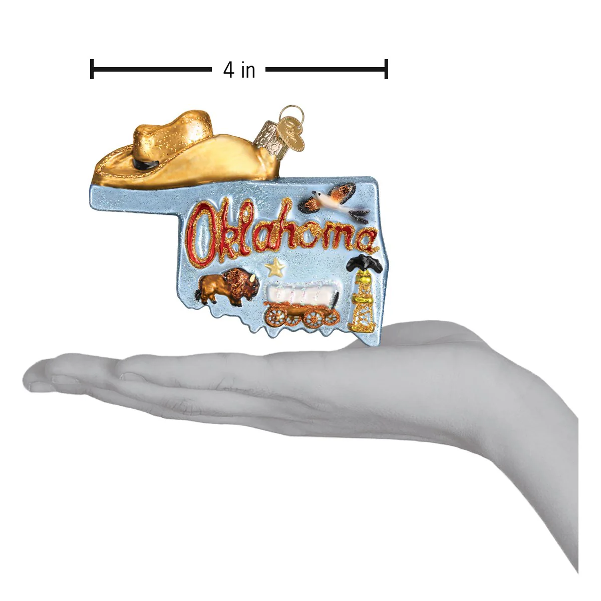 State Of Oklahoma Ornament - Image 6