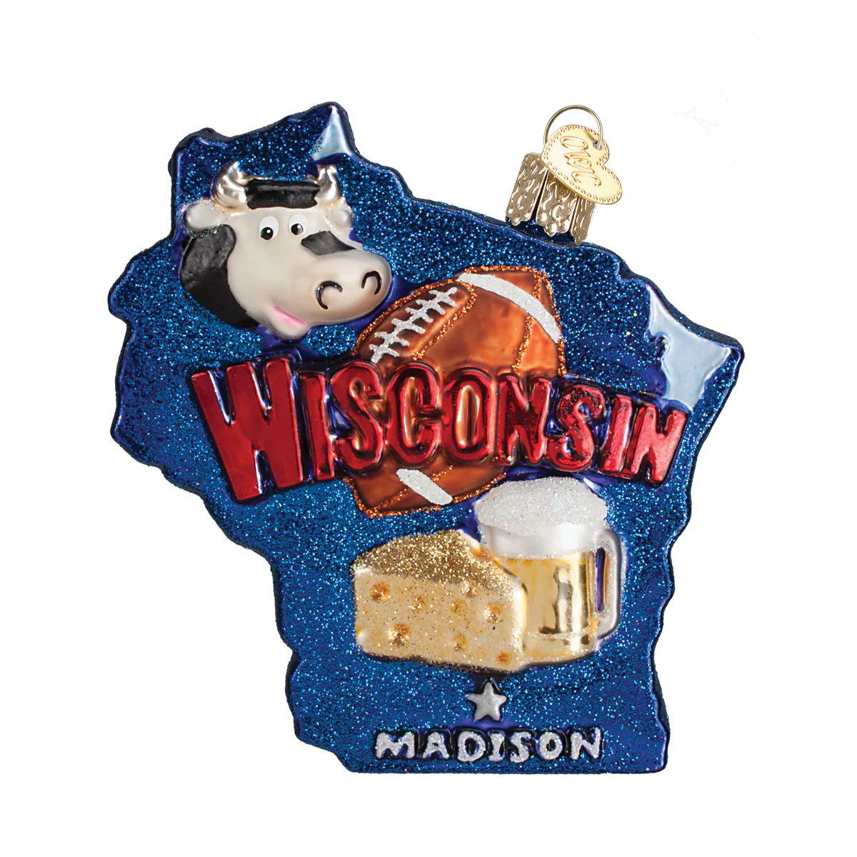 State Of Wisconsin Ornament - Image 3