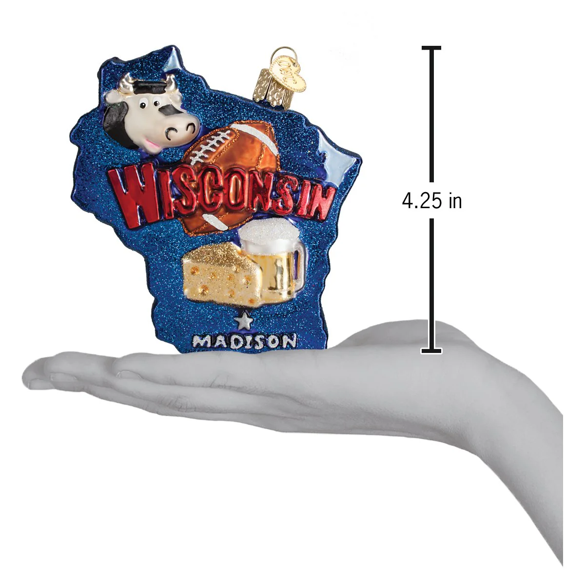 State Of Wisconsin Ornament - Image 5