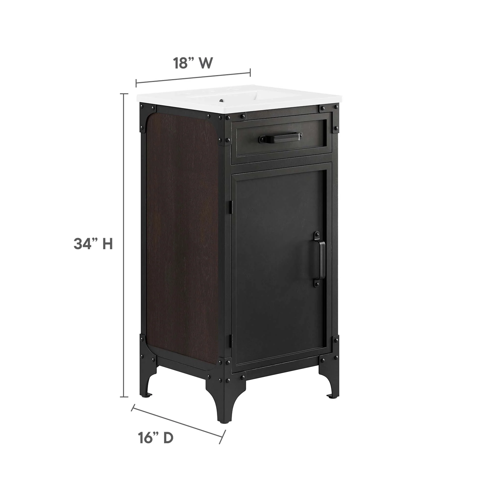 Steamforge 18" Bathroom Vanity by Modway - Image 2