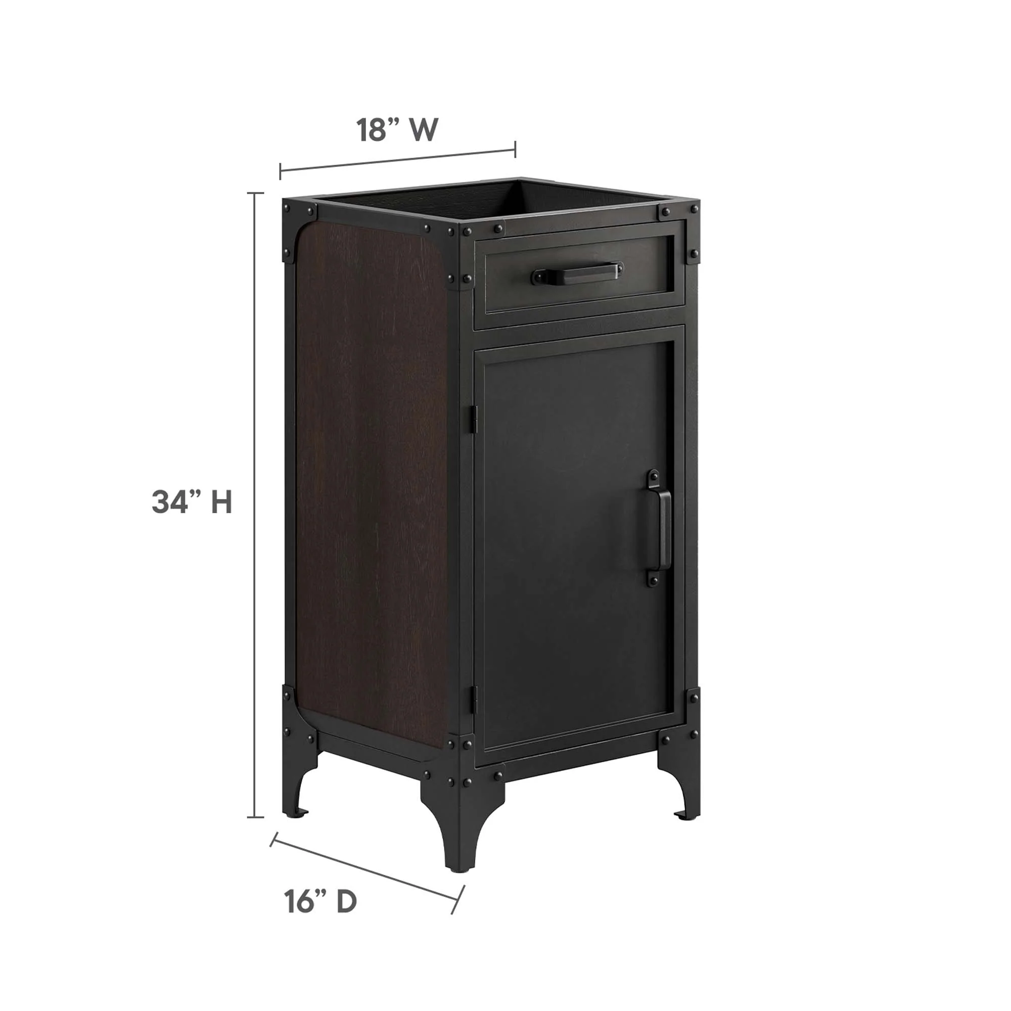 Steamforge 18" Bathroom Vanity Cabinet (Sink Basin Not Included) by Modway - Image 3
