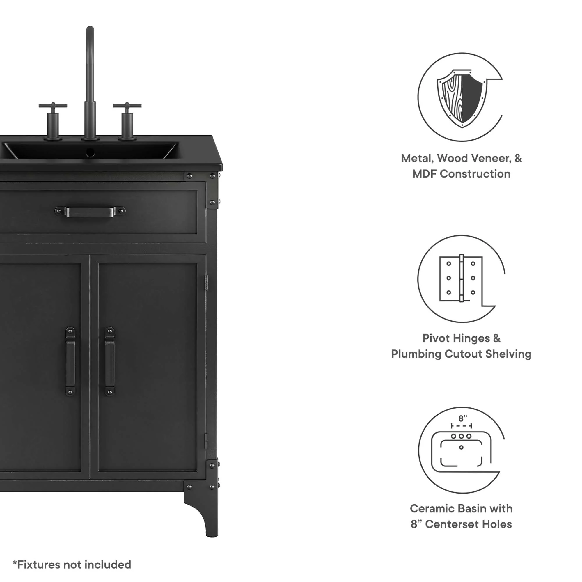 Steamforge 24" Bathroom Vanity by Modway - Image 3