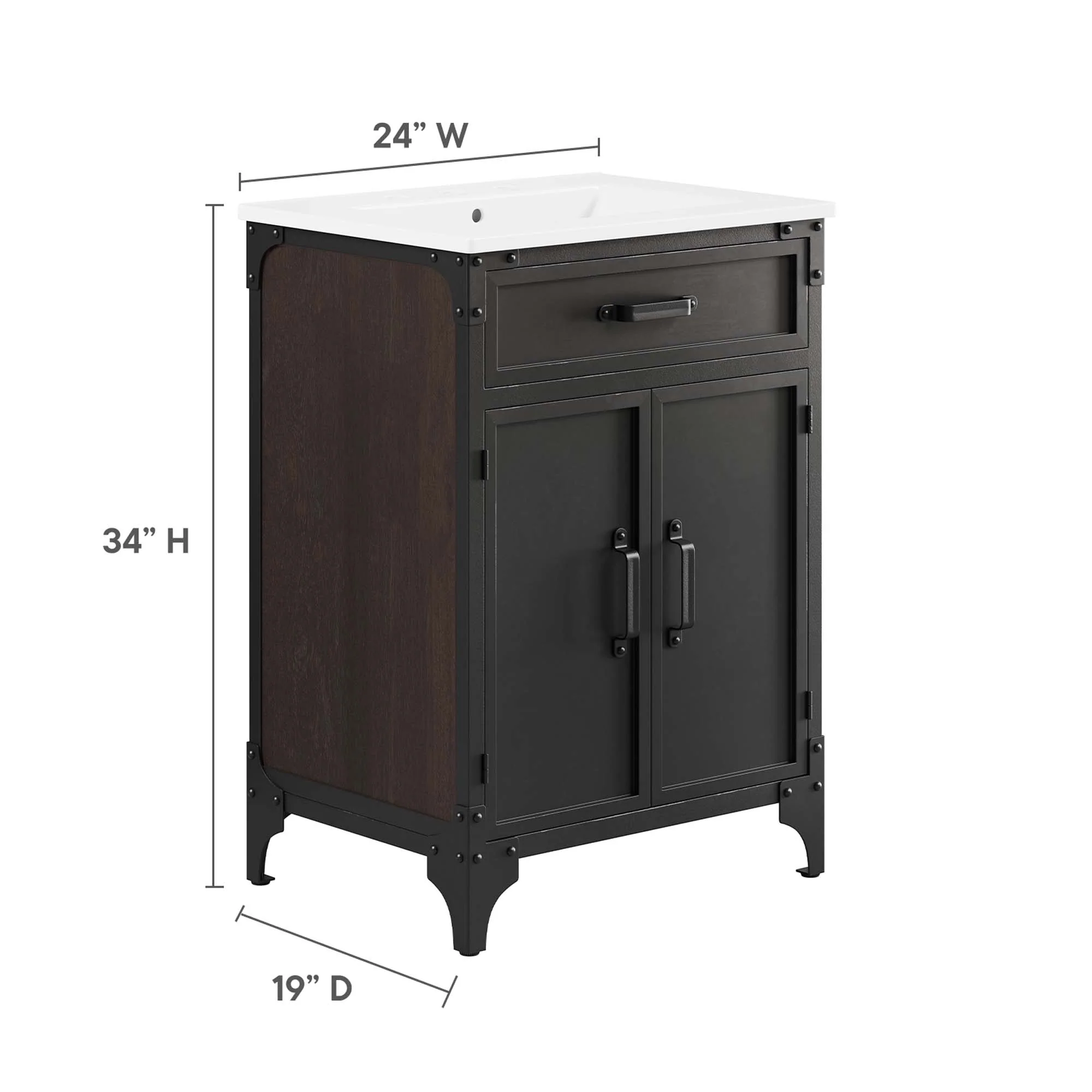 Steamforge 24" Bathroom Vanity by Modway - Image 2