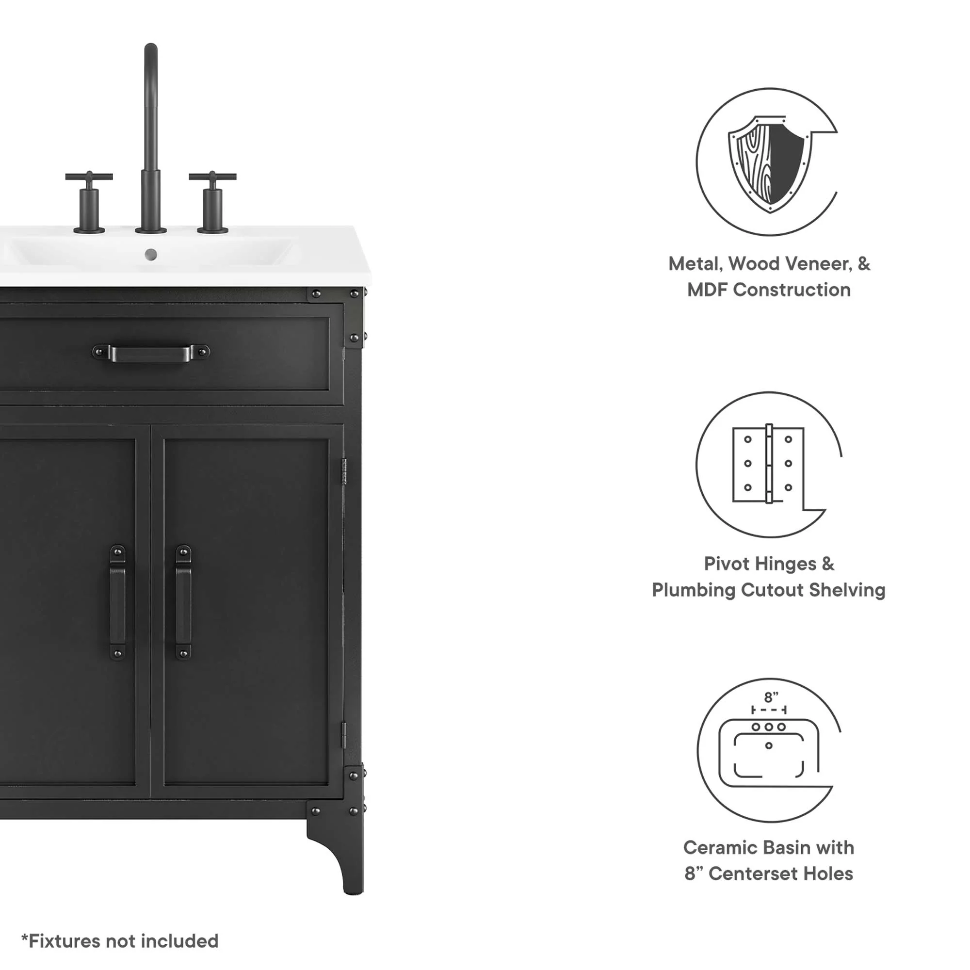 Steamforge 24" Bathroom Vanity by Modway - Image 3