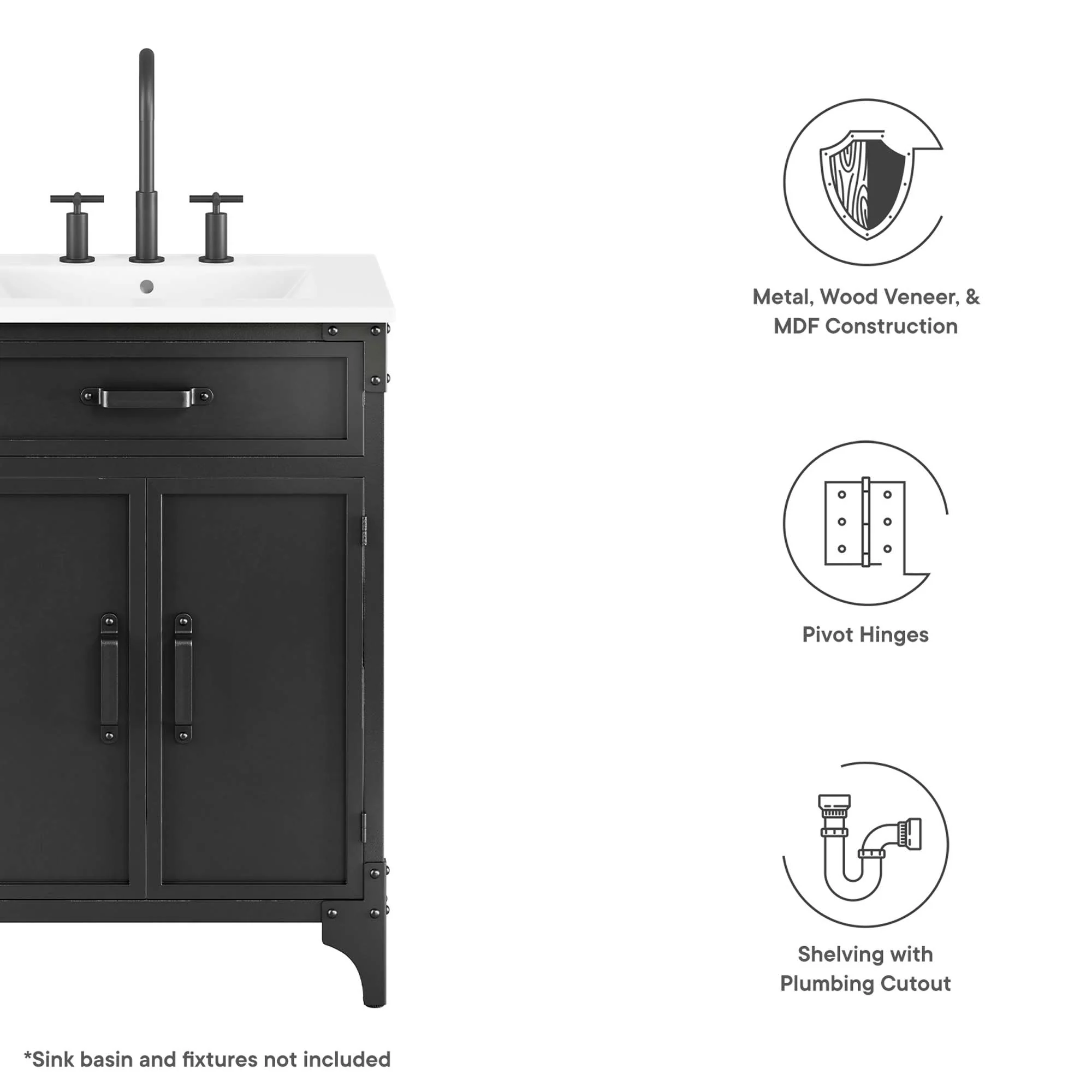 Steamforge 24" Bathroom Vanity Cabinet by Modway - Image 2