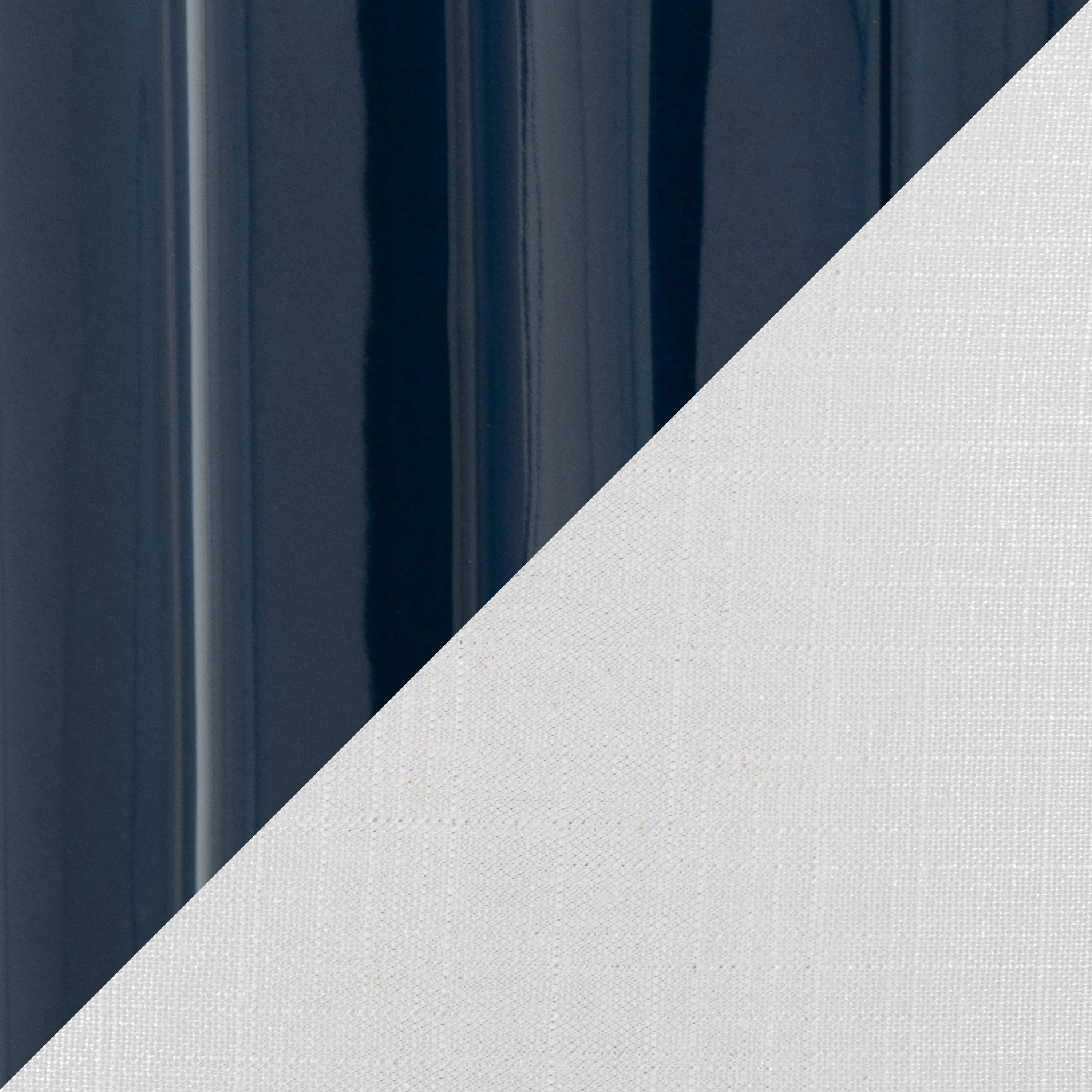 Stella 23" Contemporary Ceramic Table Lamp in Gloss Dark Blue Ceramic with White Shade - Image 5