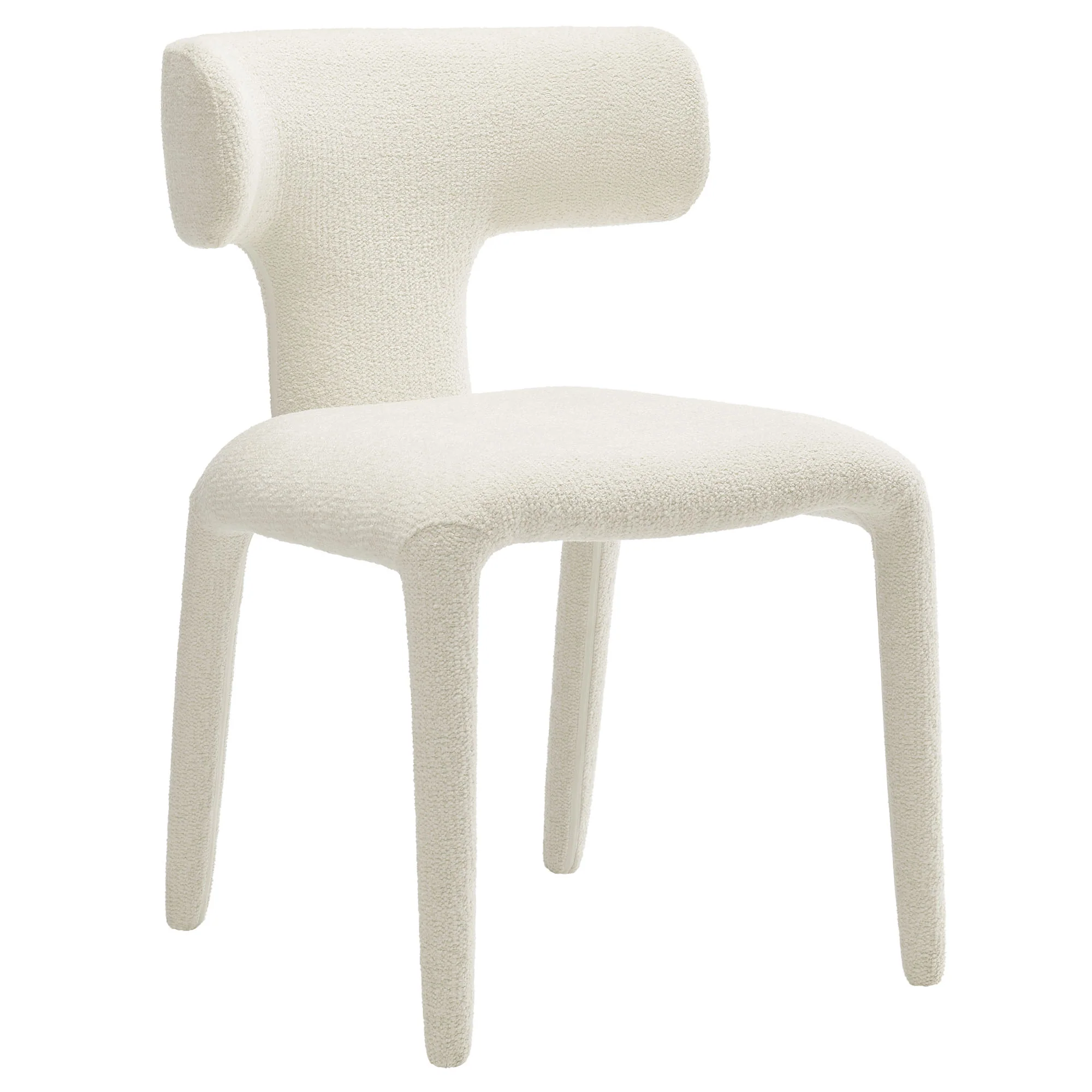 Stellan Curved Back Boucle Upholstered Dining Chair Set of 2 - Image 10
