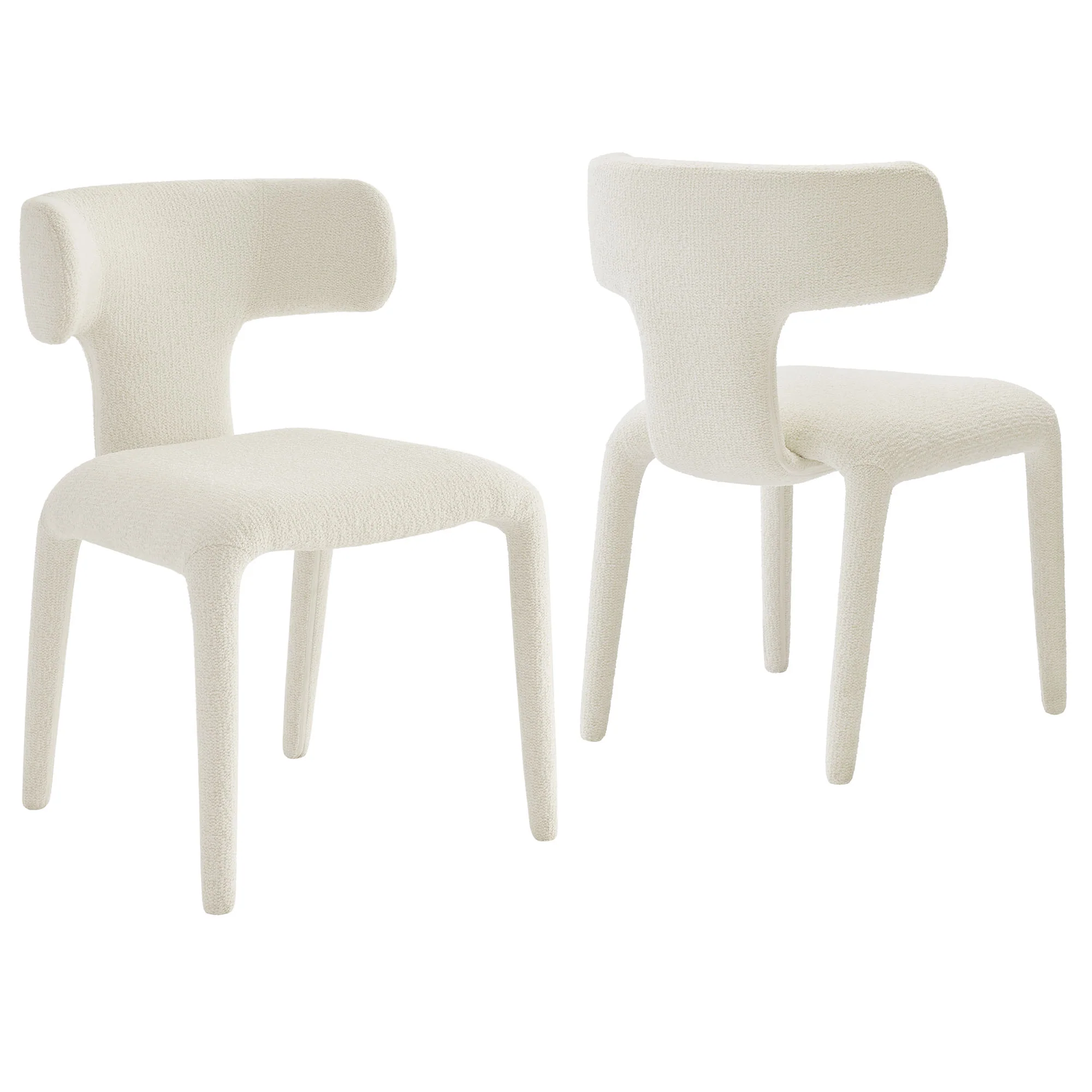 Stellan Curved Back Boucle Upholstered Dining Chair Set of 2 - Image 14
