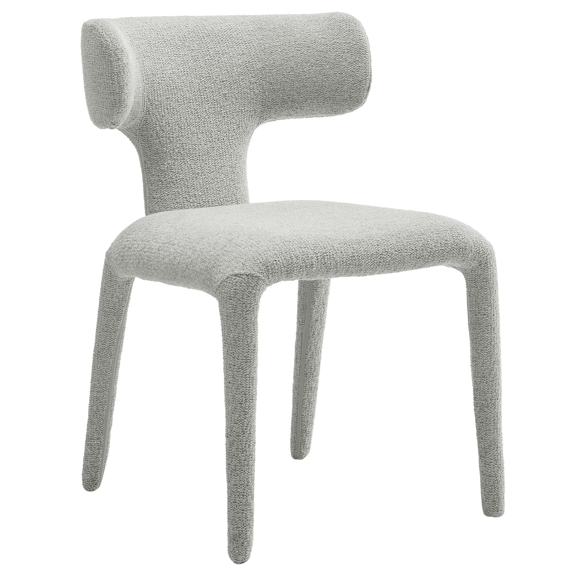 Stellan Curved Back Boucle Upholstered Dining Chair Set of 2 - Image 5
