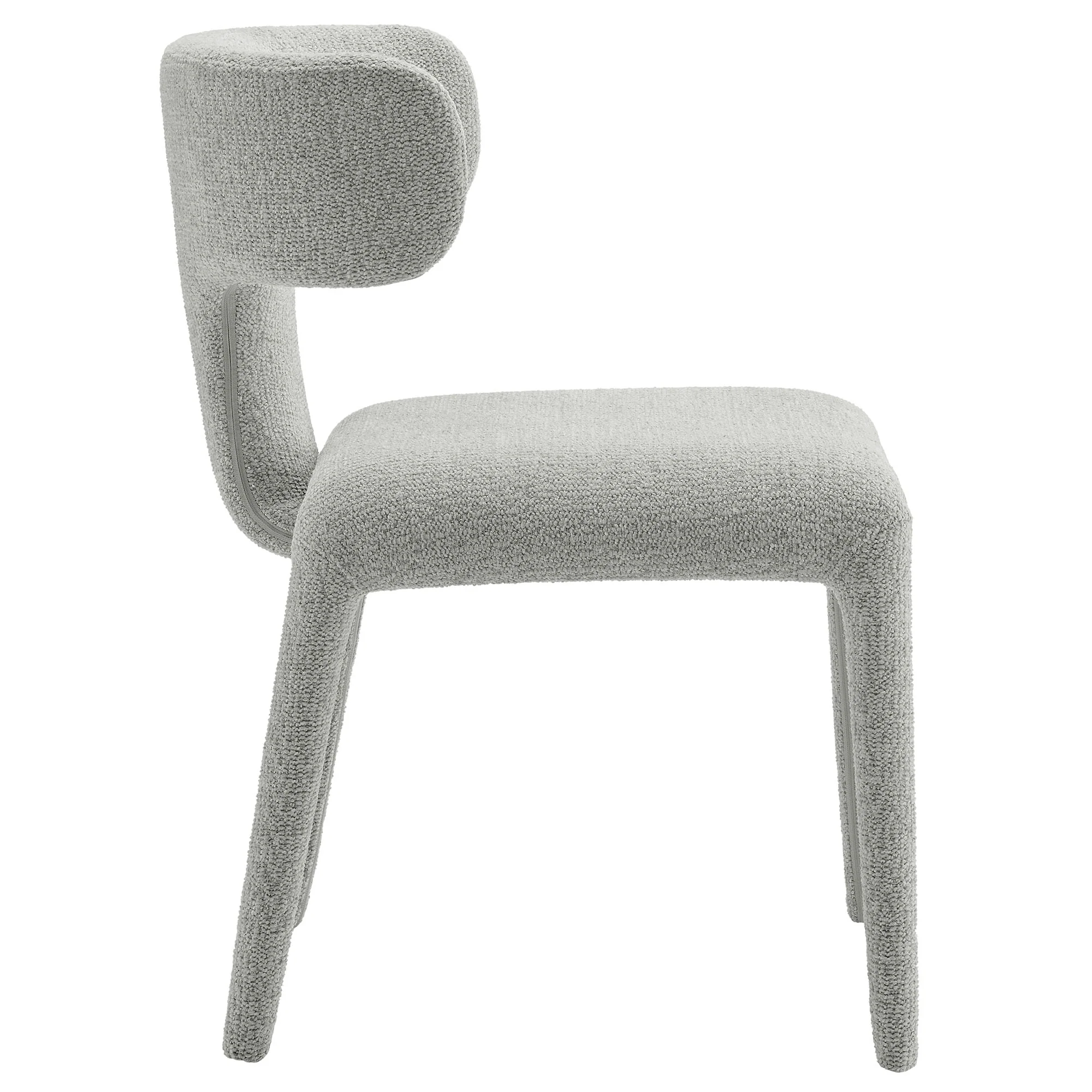 Stellan Curved Back Boucle Upholstered Dining Chair Set of 2 - Image 6