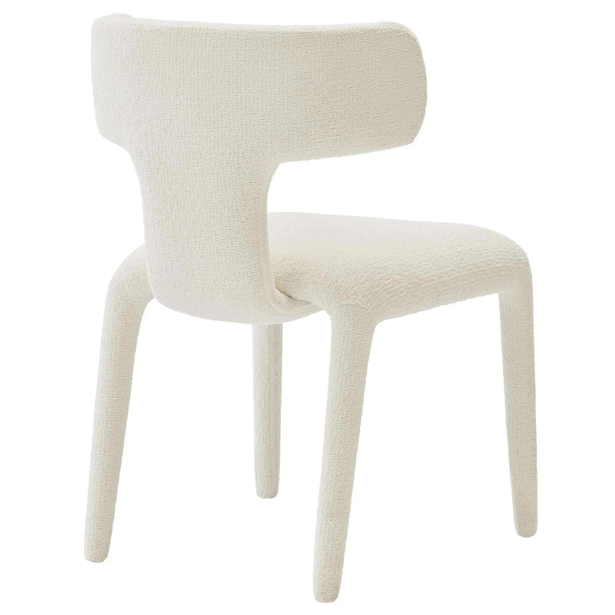 Stellan Curved Back Boucle Upholstered Dining Chair Set of 2 - Image 8