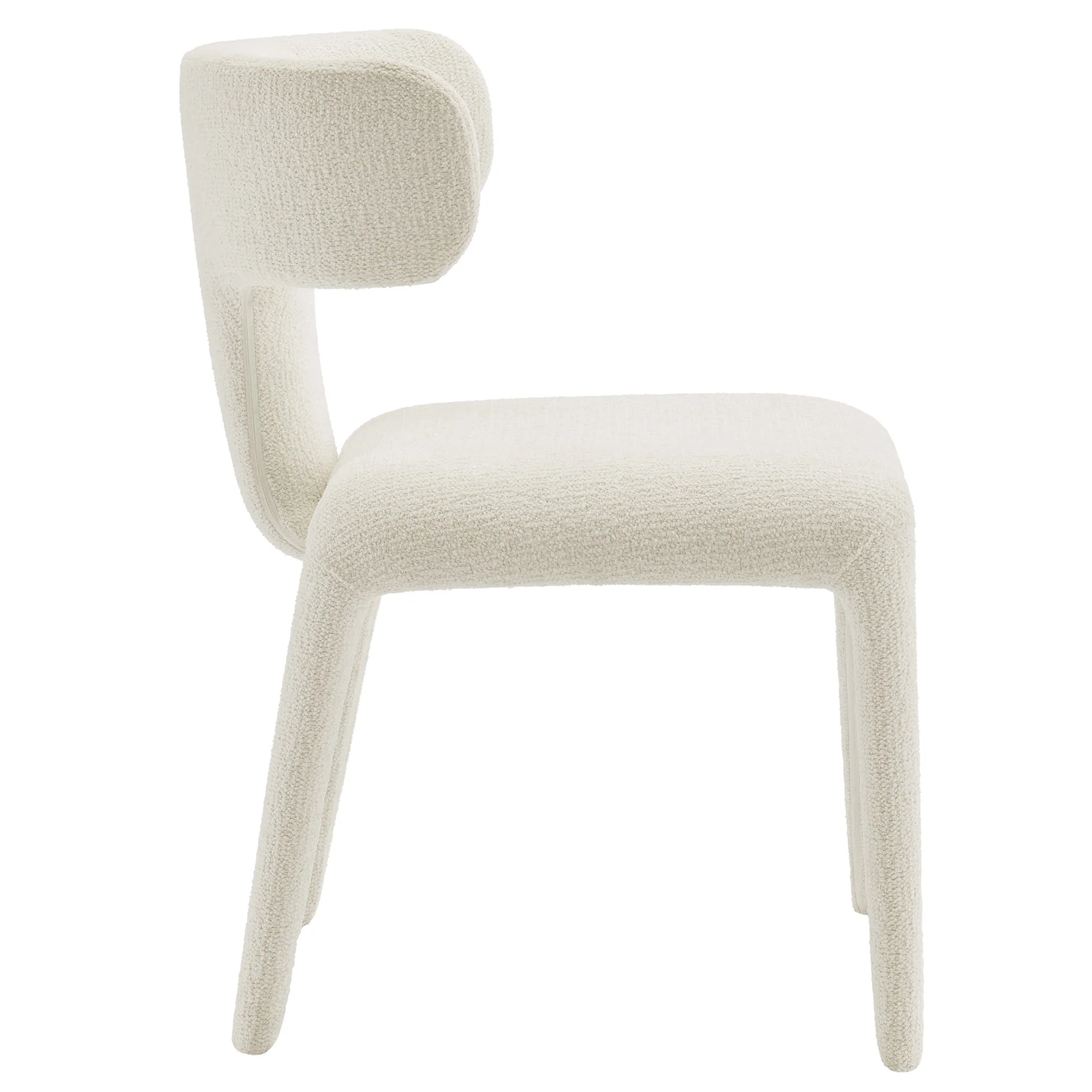 Stellan Curved Back Boucle Upholstered Dining Chair Set of 2 - Image 9