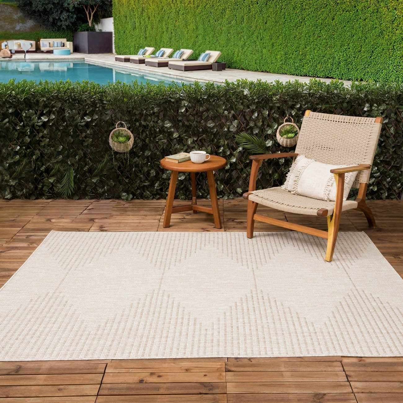 Stephan Beige Outdoor Rug - Image 2