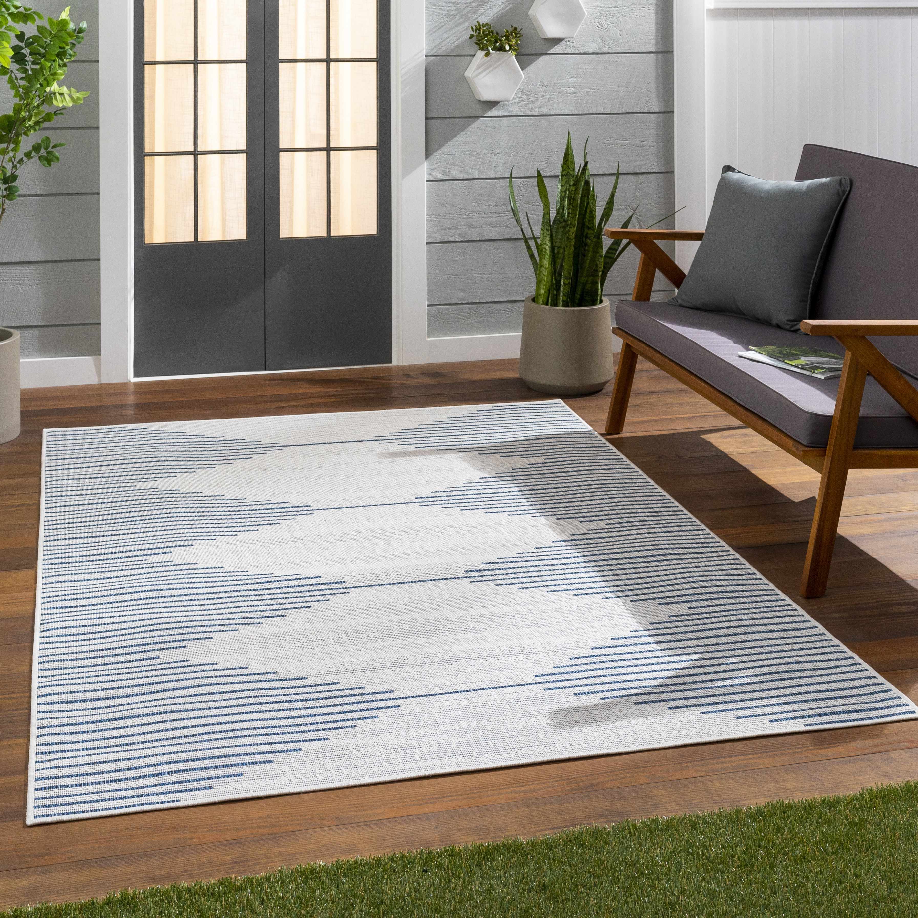 Stephan Blue & Cream Outdoor Rug - Image 14