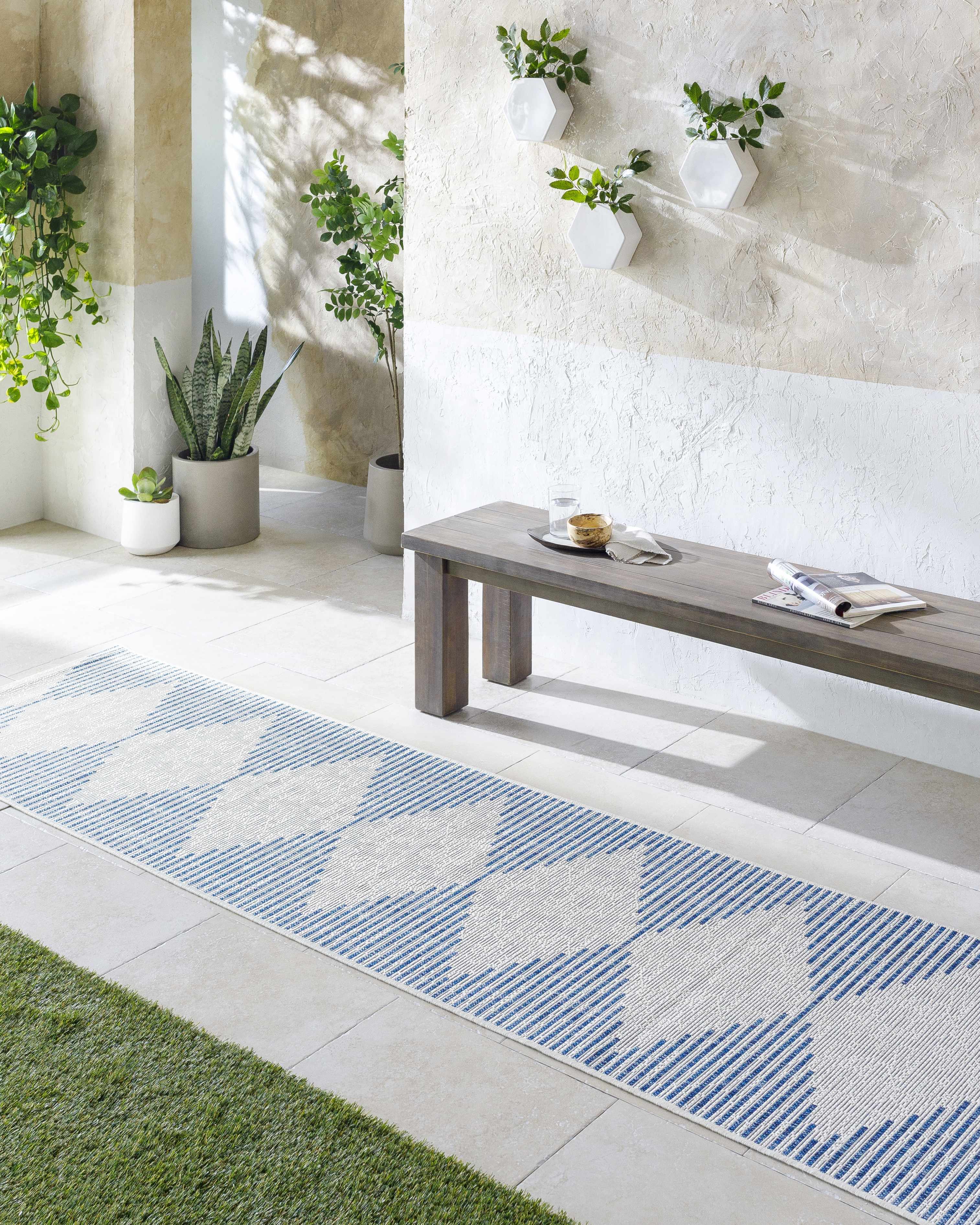 Stephan Blue & Cream Outdoor Rug - Image 15